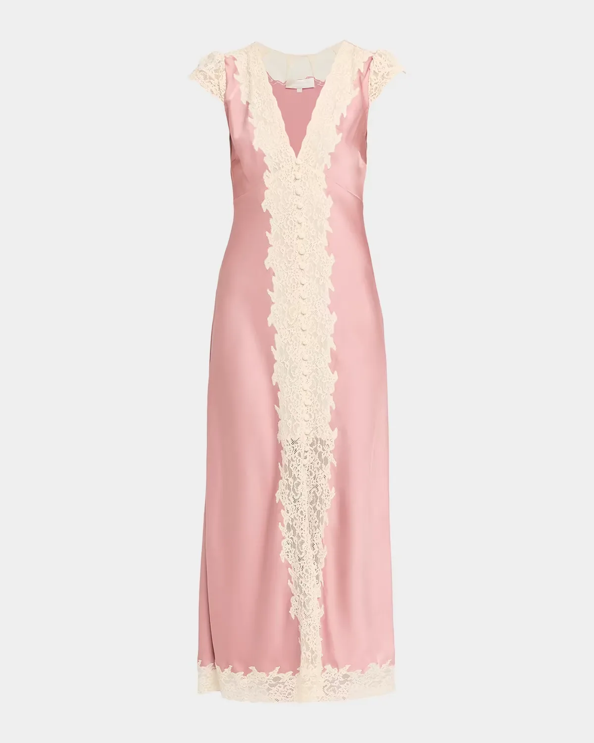 Para Laced Crepe Maxi Dress by LoveShackFancy