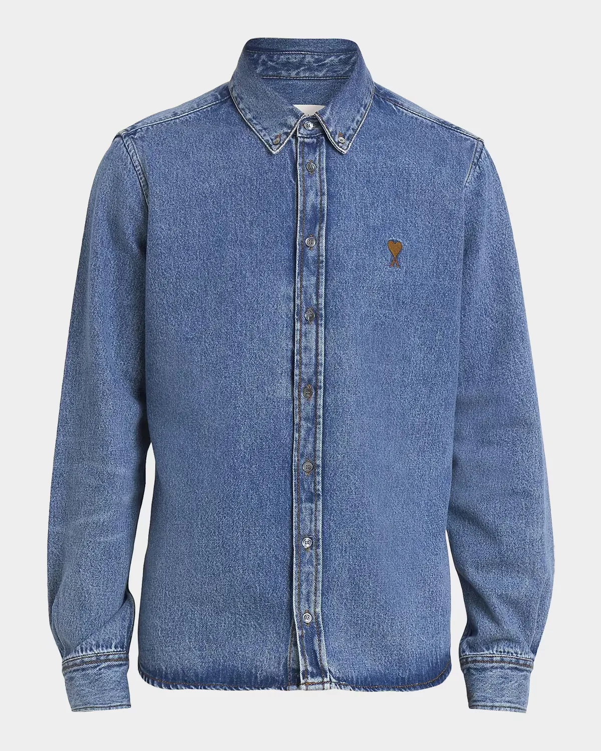 Ami De Coeur Denim Button-Down Shirt by Ami Paris