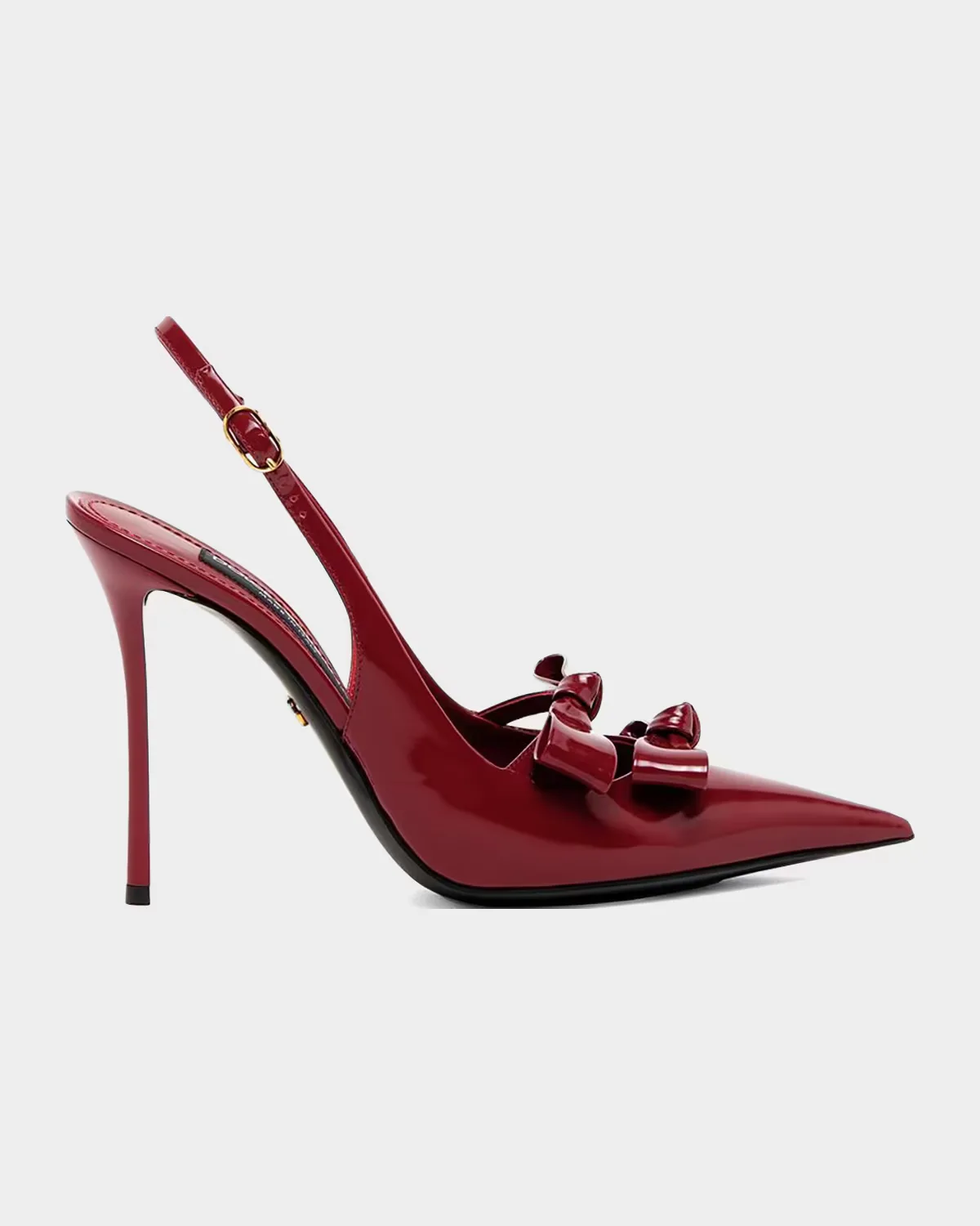 Patent Leather Bow Slingback Pumps by Dolce & Gabbana
