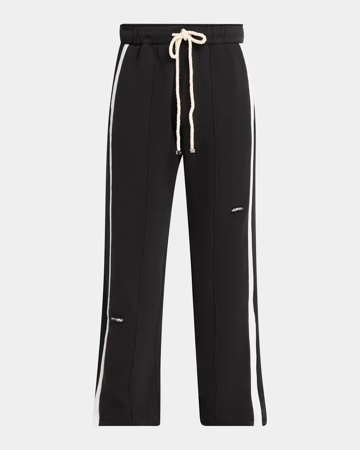 Repaired Cotton Wide-Leg Track Pants by NAHMIAS