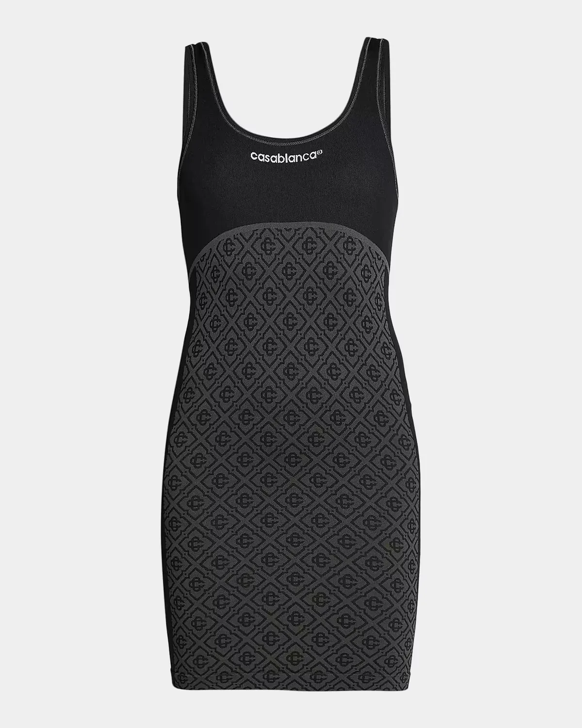 Monogram Seamless Scoopneck Minidress by Casablanca