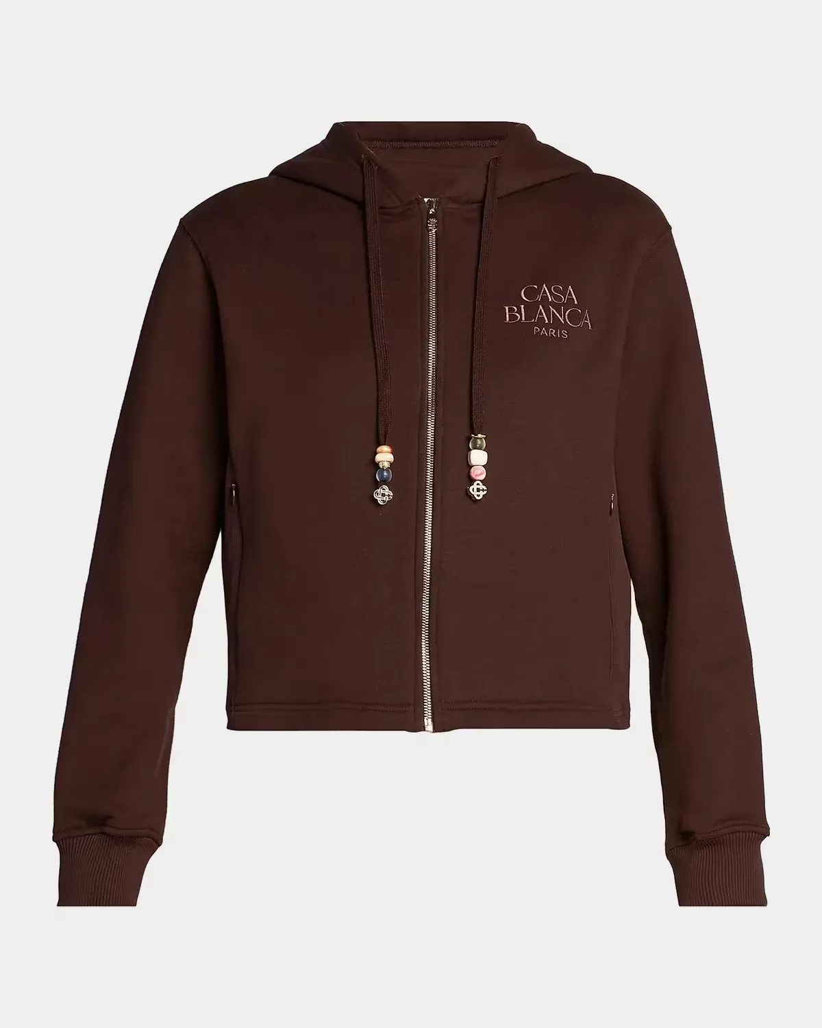 Cotton-Cashmere Crop Hoodie by Casablanca