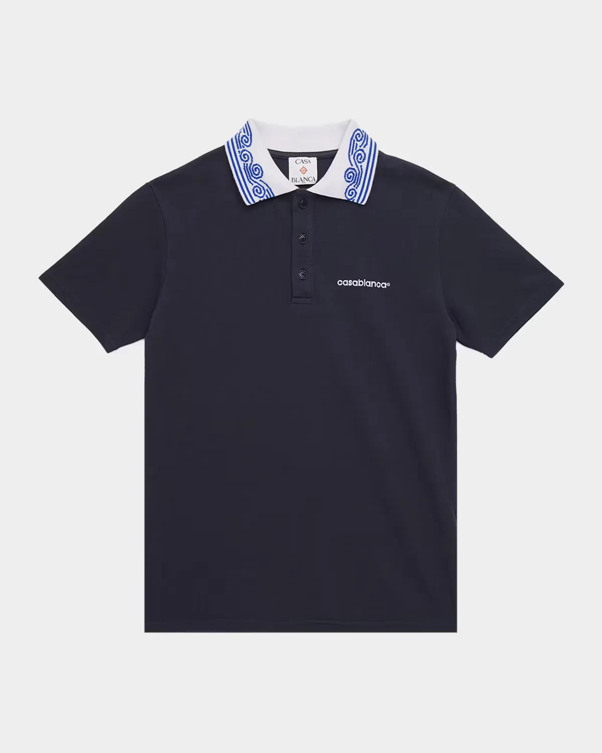 Wave Collar Polo Shirt by Casablanca