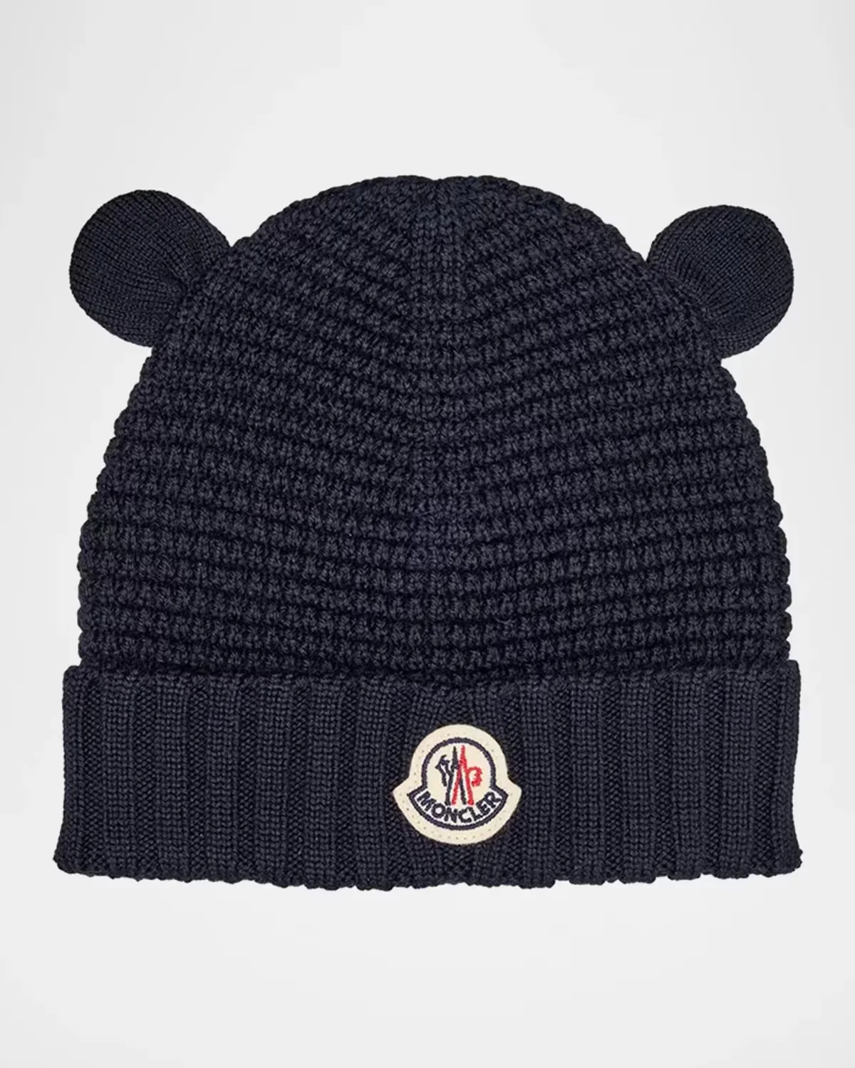 Wool Beanie with Teddy Bear Ears by Moncler