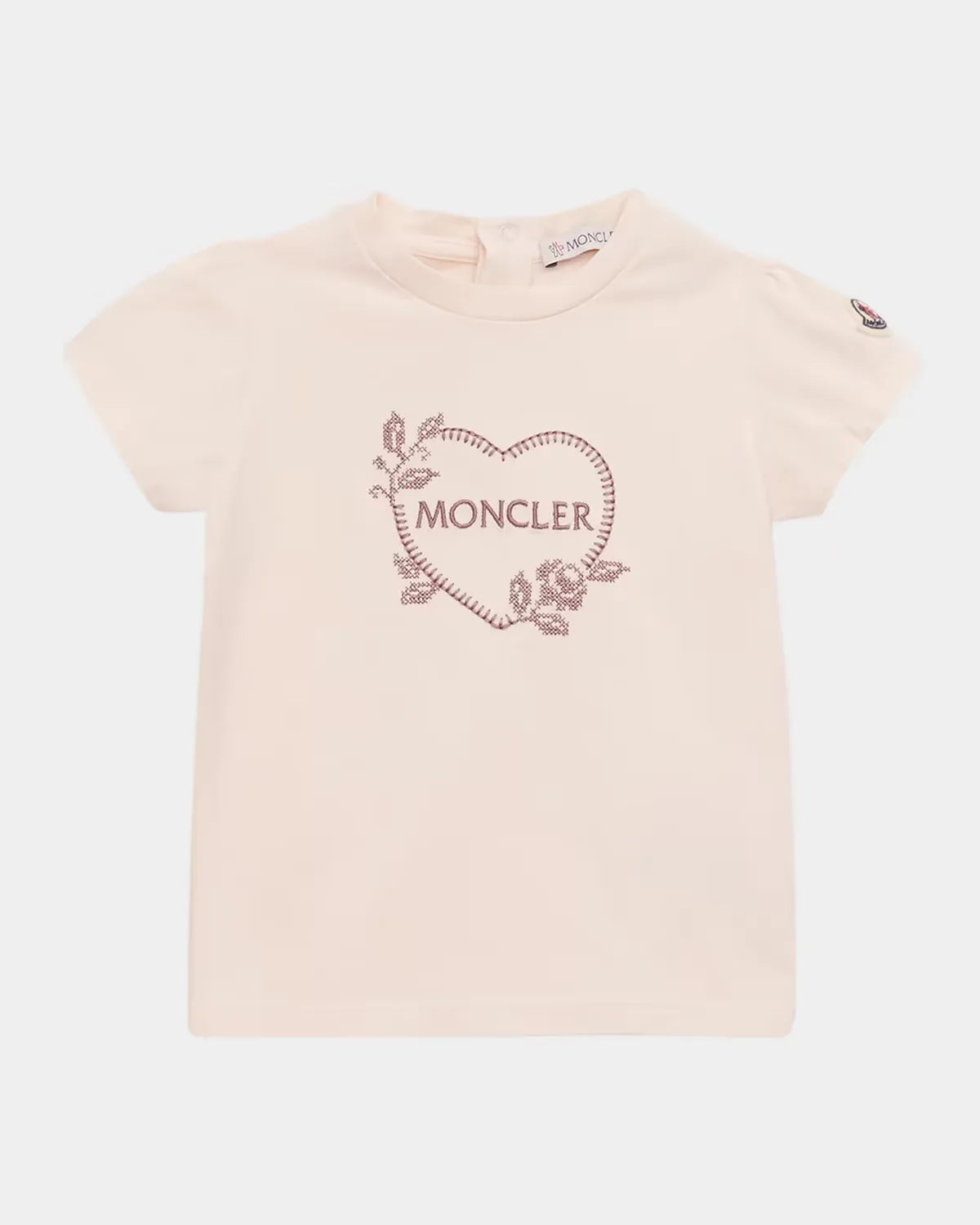 Heart Logo Cotton Jersey T-Shirt by Moncler