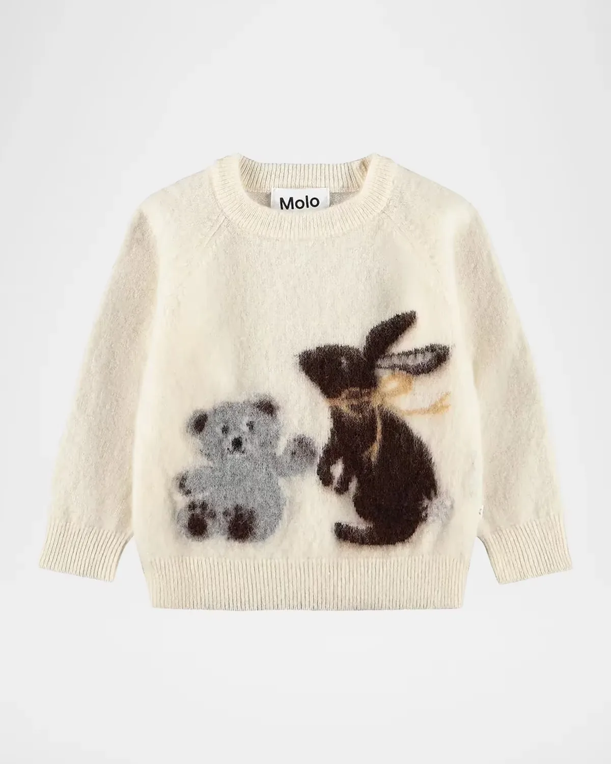 Gilby Teddy Bear & Bunny Sweater by Molo