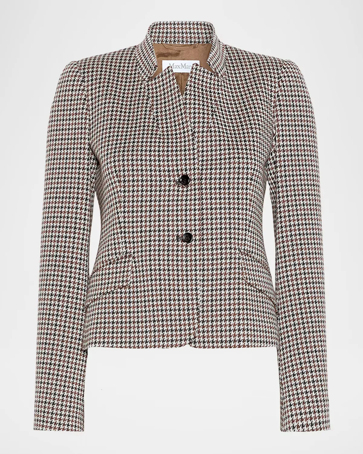 Houndstooth Wool Single-Breasted Jacket by Max Mara