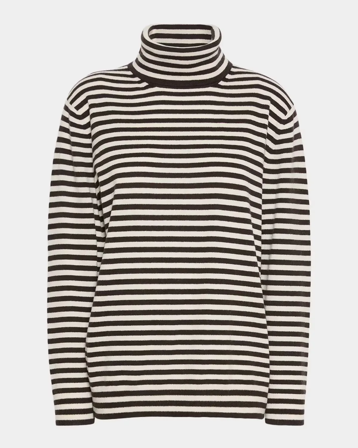 Striped Wool-Cashmere Turtleneck Sweater by Max Mara