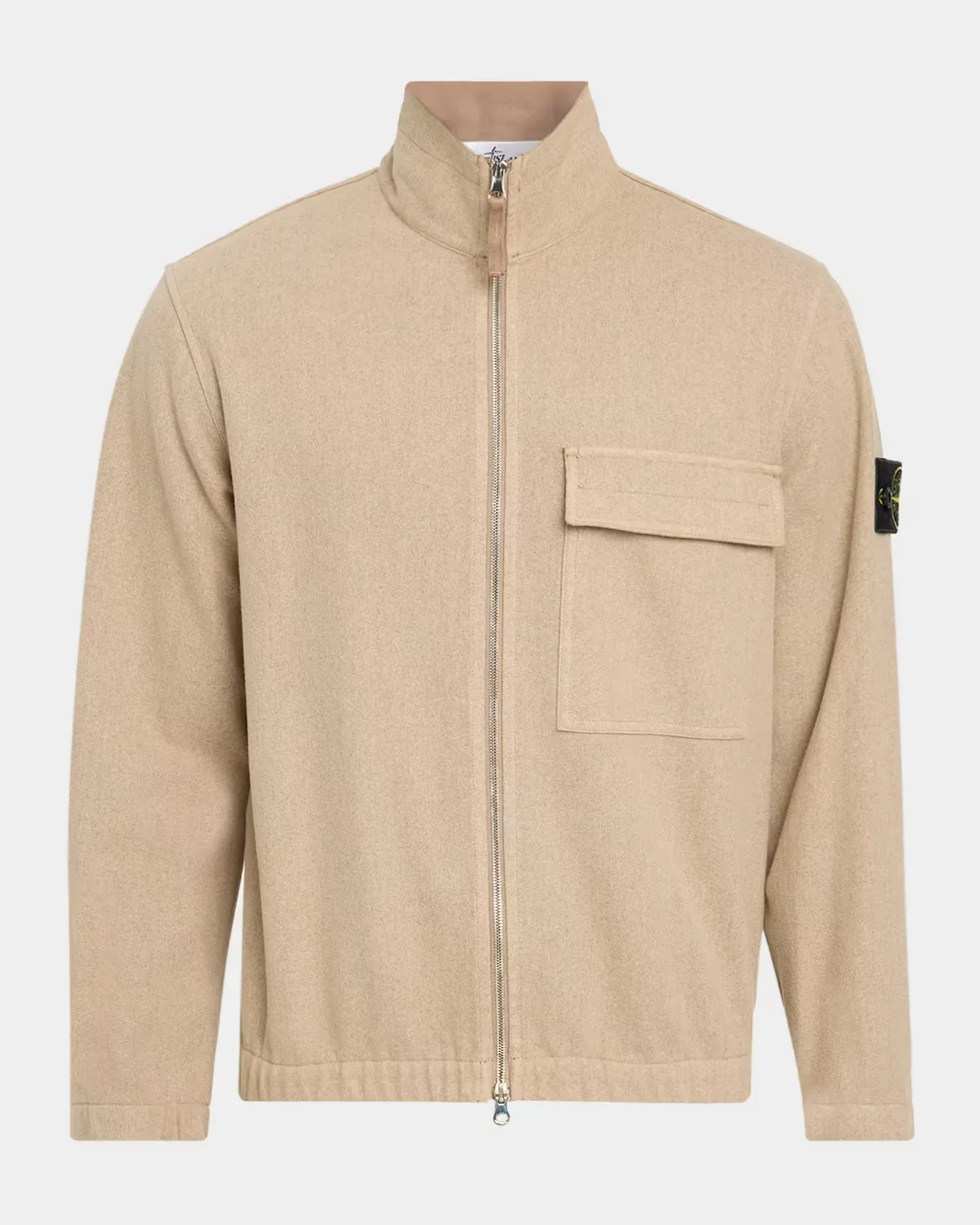 Cashmere-Wool Shirt Jacket by Stone Island