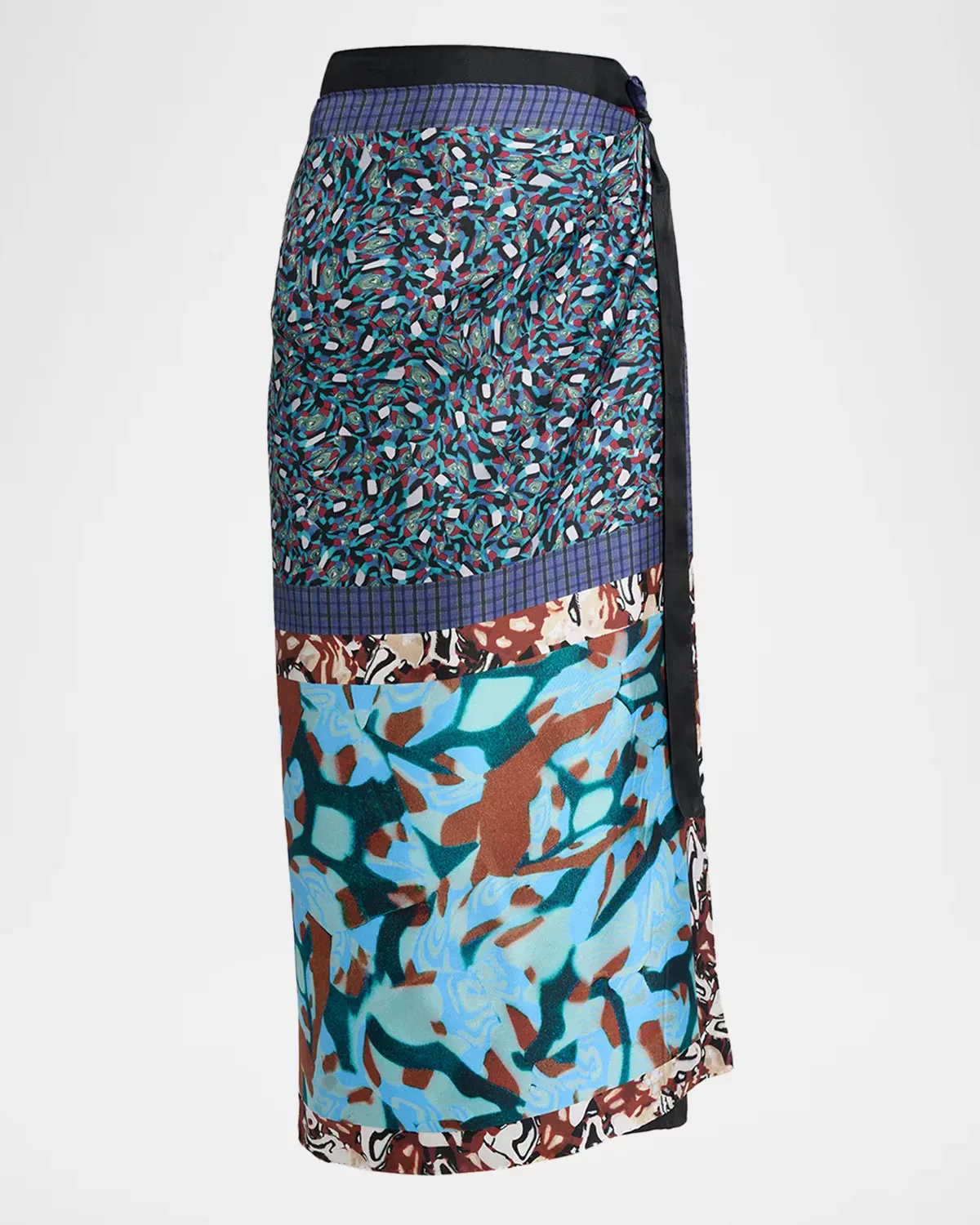 Silk Long Wrap Scarf Skirt by Dries Van Noten