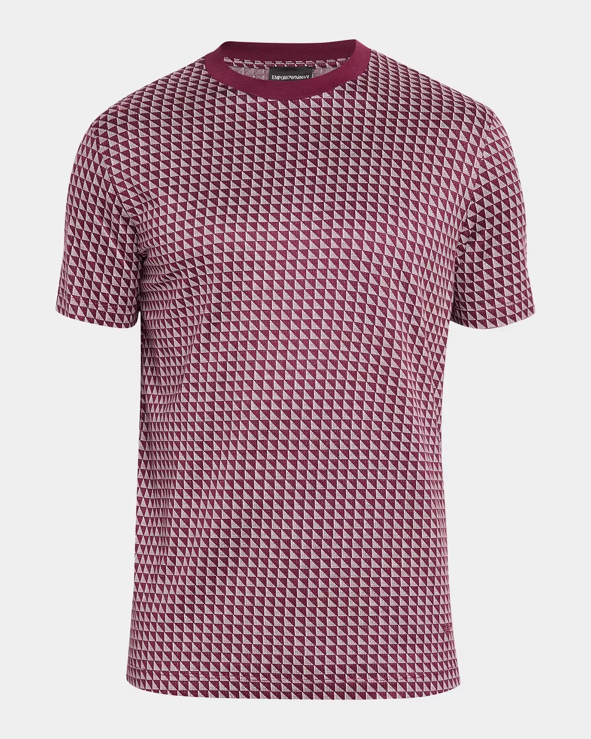 Contrast Triangle Crewneck T-Shirt by Armani