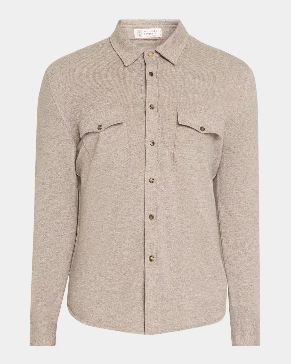 Wool Melange Knit Overshirt by Brunello Cucinelli