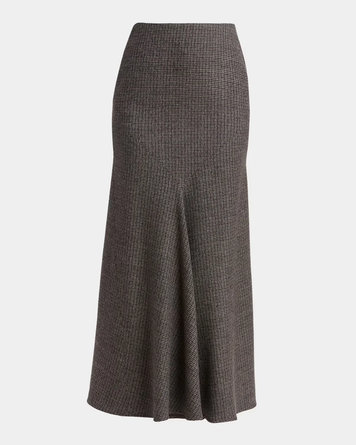 Metallic Check Wool Trumpet Midi Skirt by ETRO