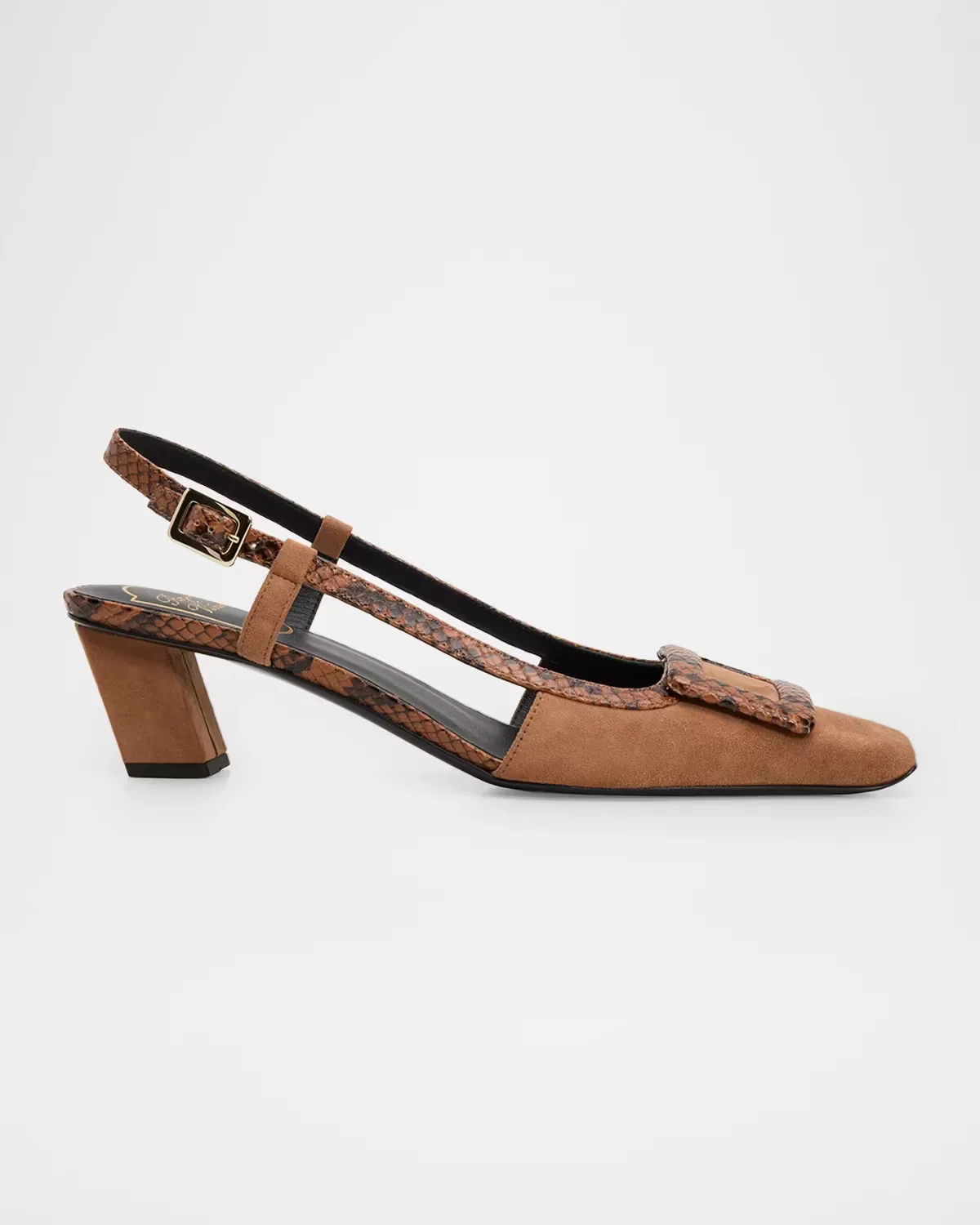 Belle Vivier 45MM Suede Slingback Pumps by Roger Vivier