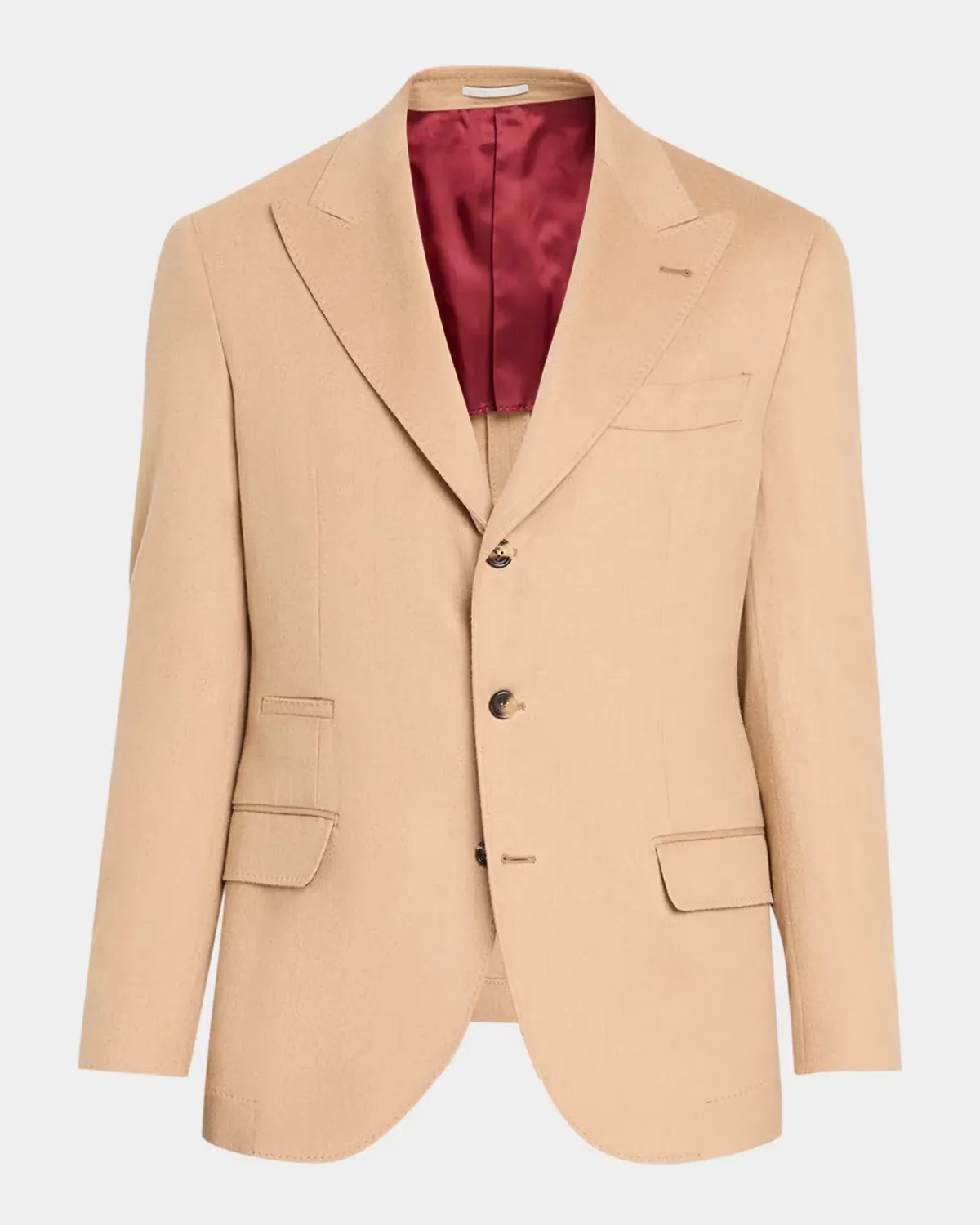 Single-Breasted Peak Lapel Suit Jacket by Brunello Cucinelli