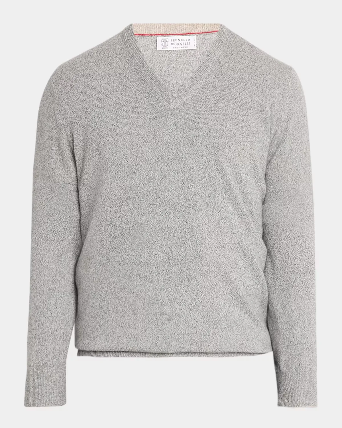 Wool Melange V-Neck Sweater by Brunello Cucinelli