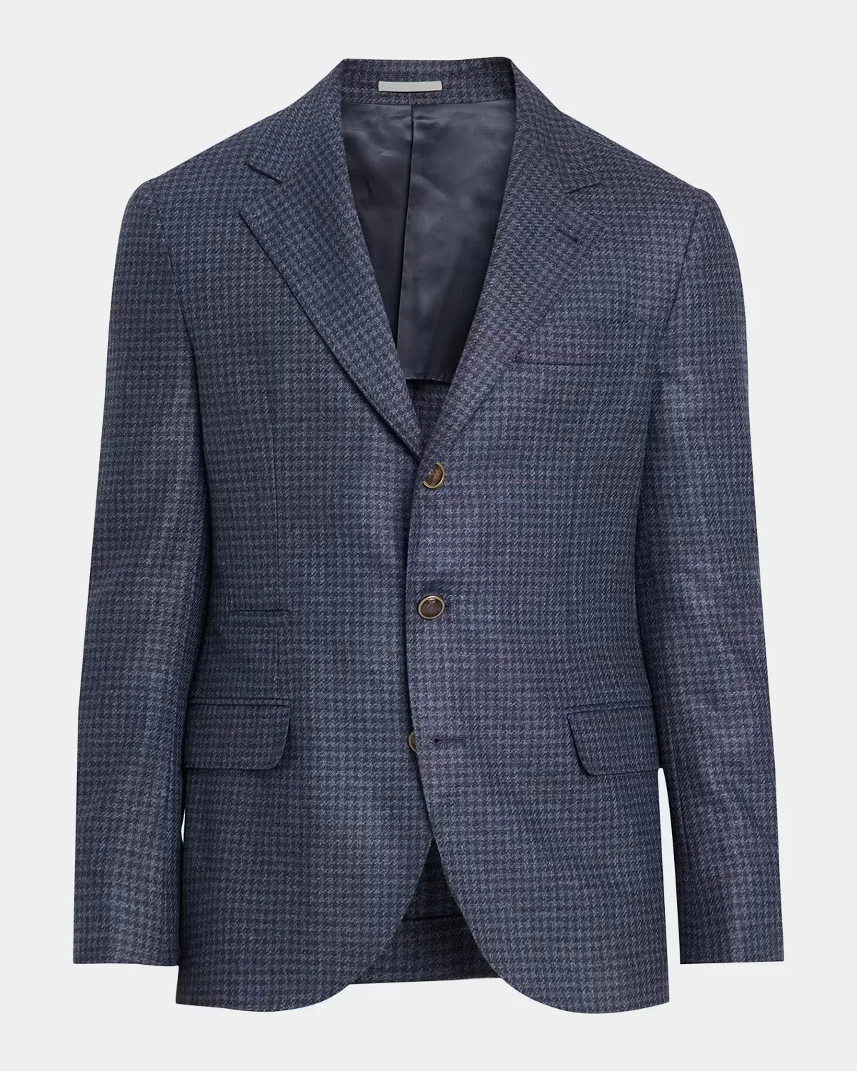 Wool-Cashmere Houndstooth Suit Jacket by Brunello Cucinelli