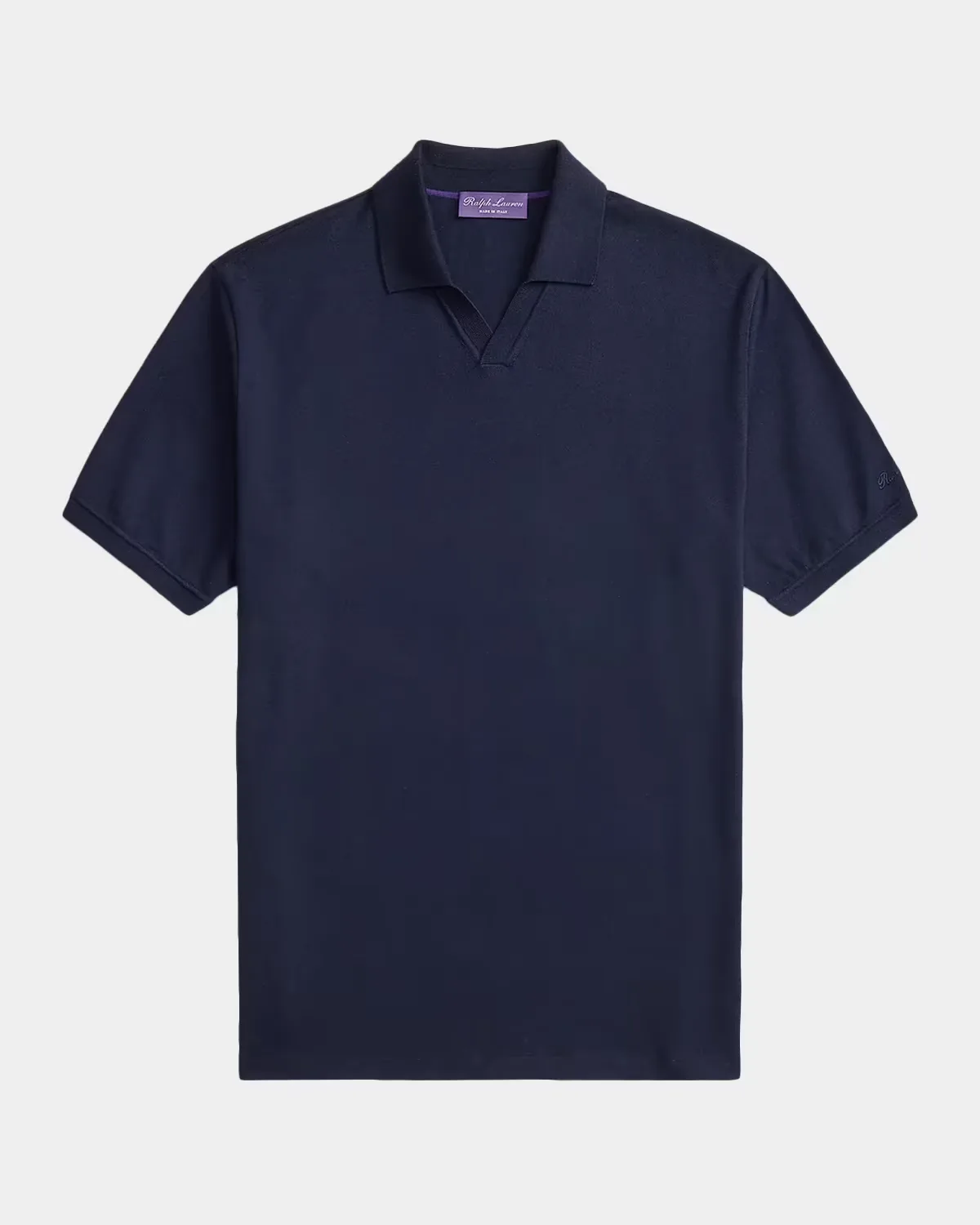 Cotton-Cashmere Pique Polo Shirt