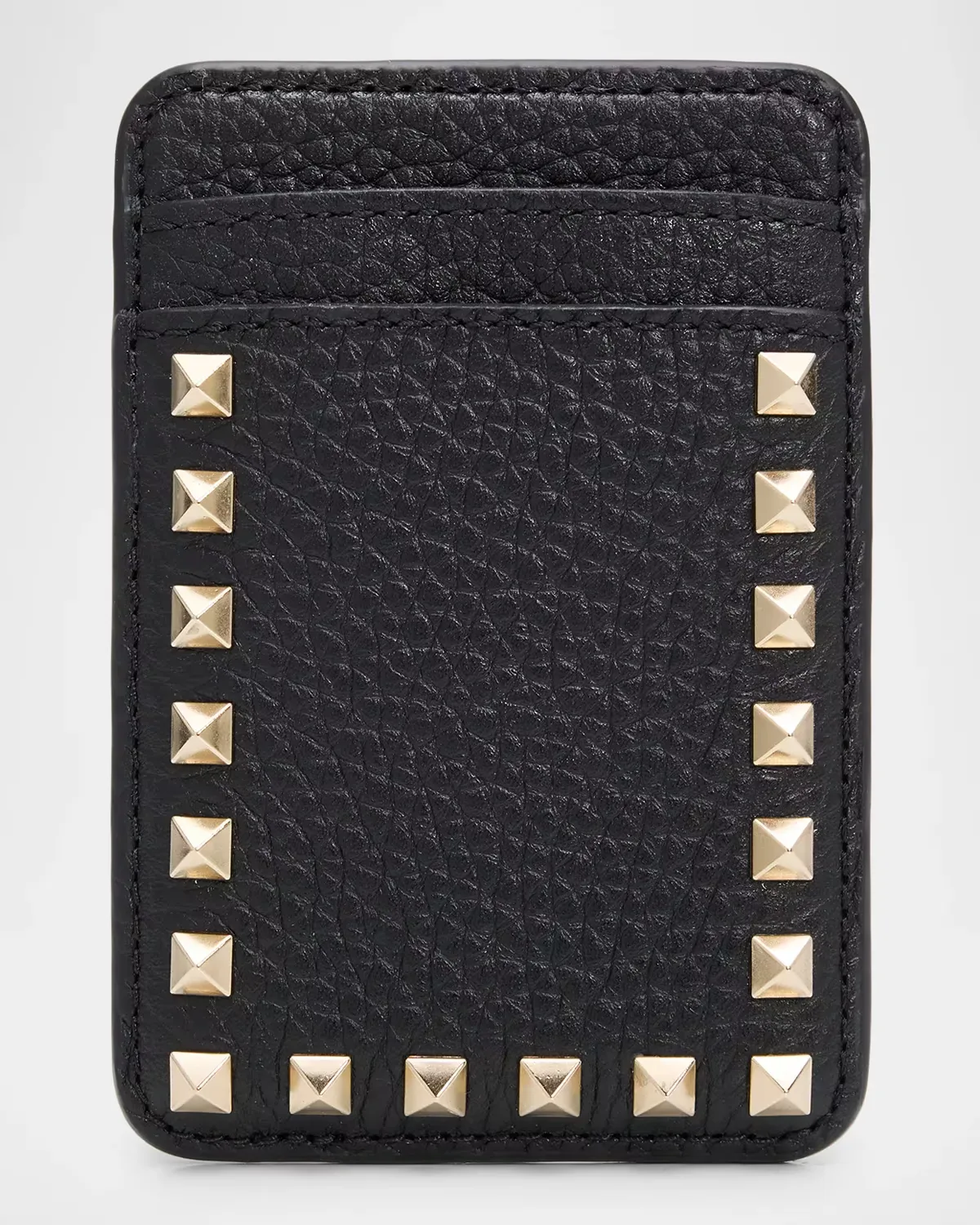 Rockstud Leather Magnetic Card Holder by Valentino Garavani