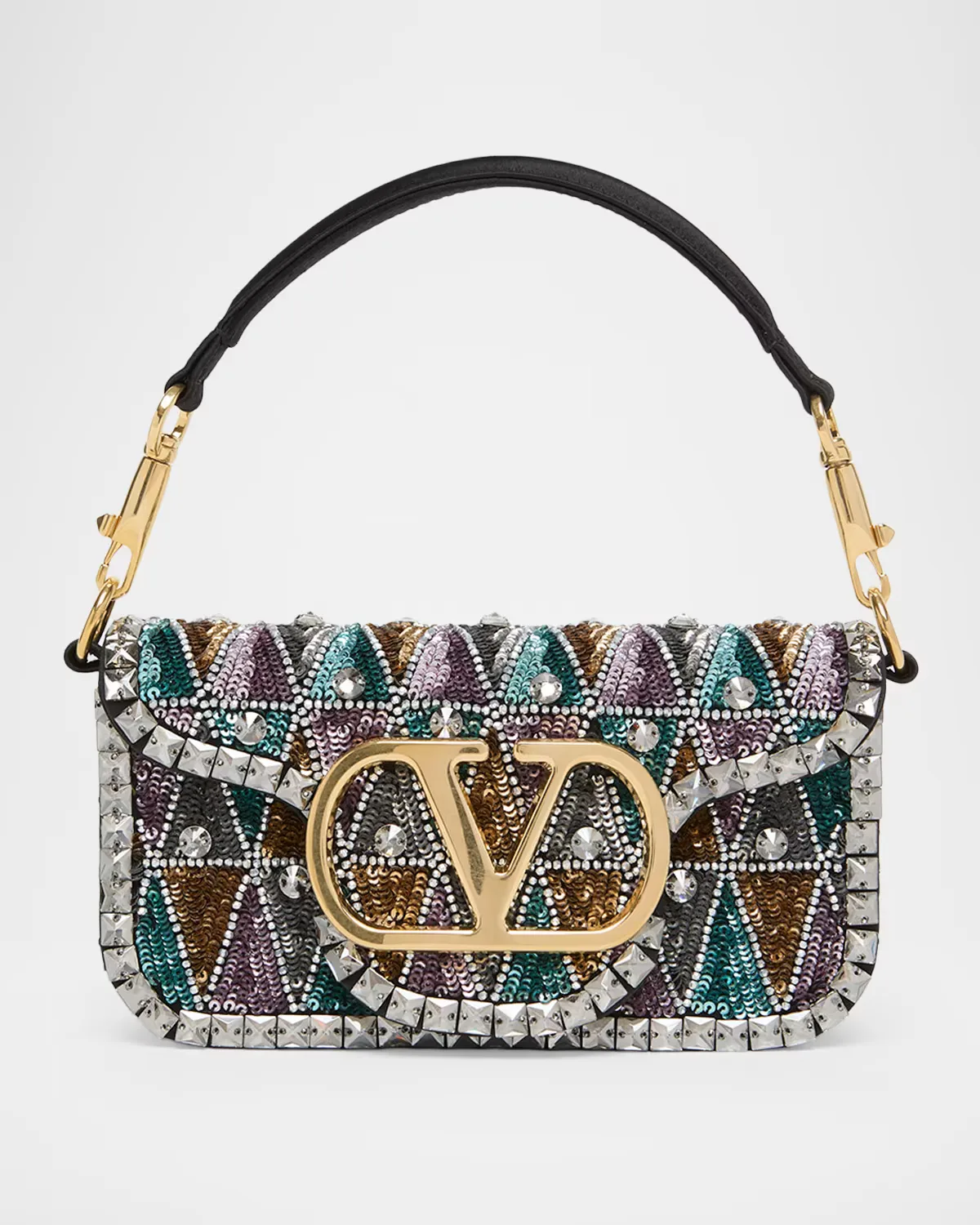 Loco Sequined VLogo Shoulder Bag by Valentino Garavani