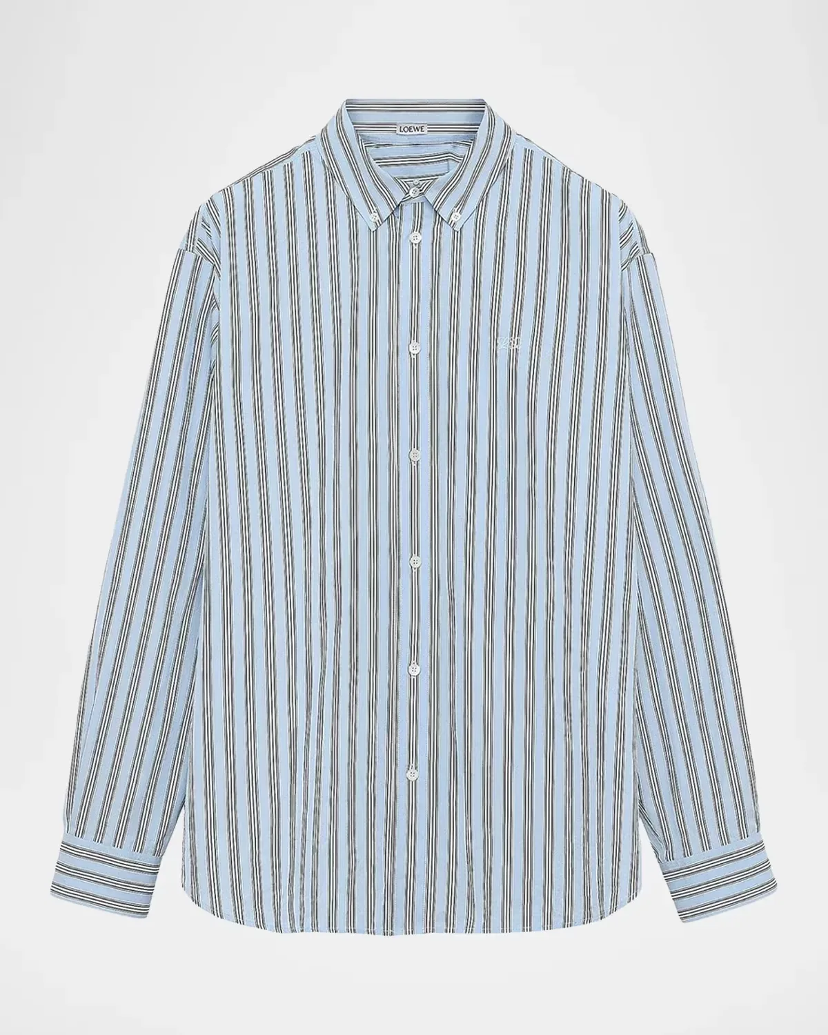 Multi-Stripe Poplin Button-Down Shirt by LOEWE