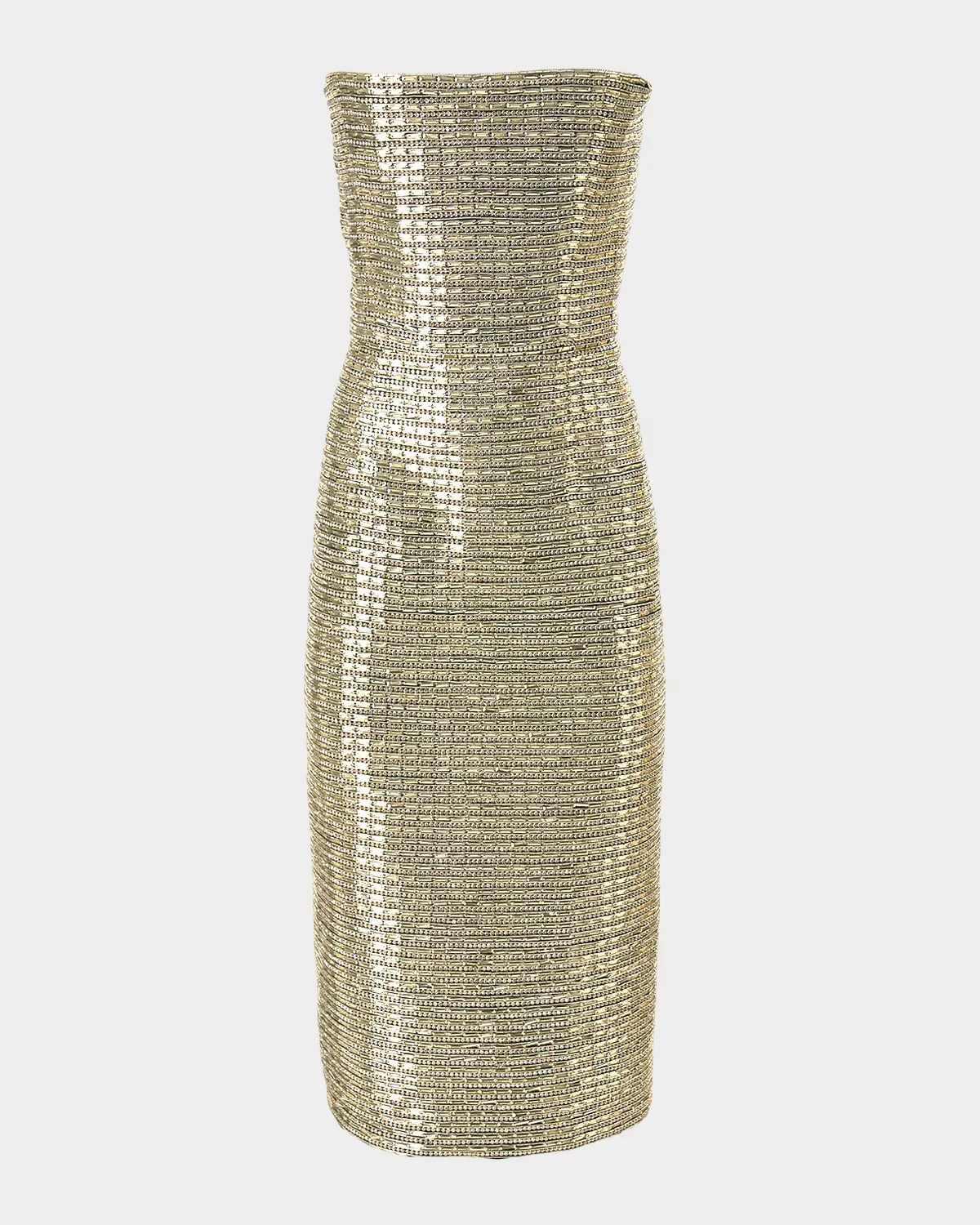 Strapless Embellished Midi Dress by Carolina Herrera