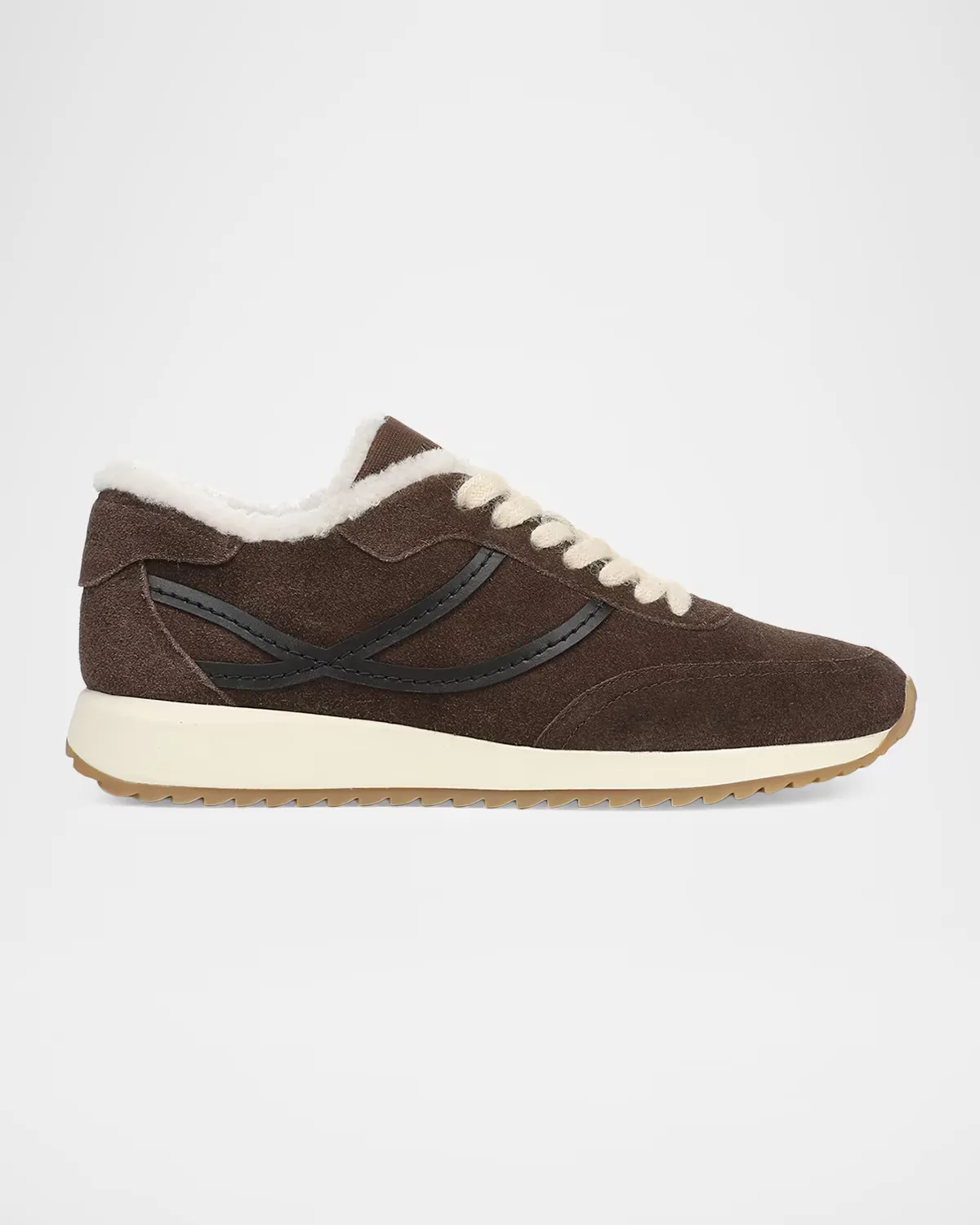 Santa Monica Shearling-Lined Suede Sneakers by Vince