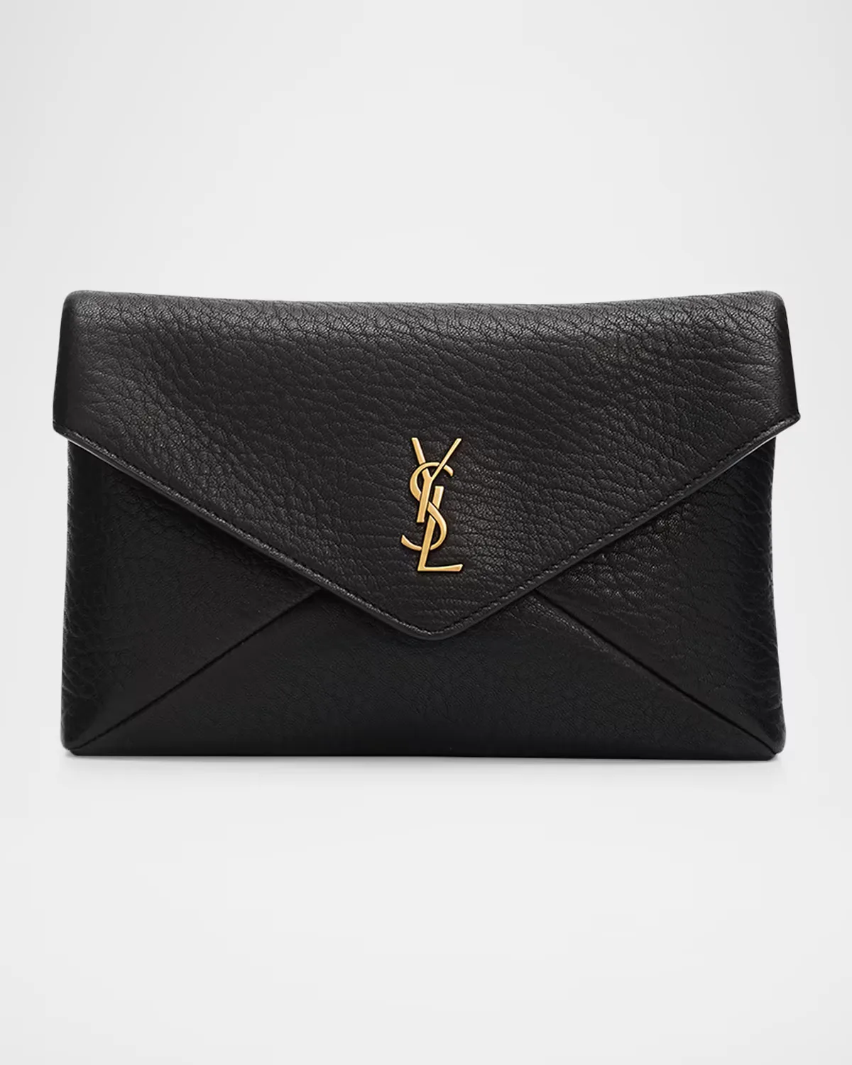 Small YSL Grain Leather Pouch Bag