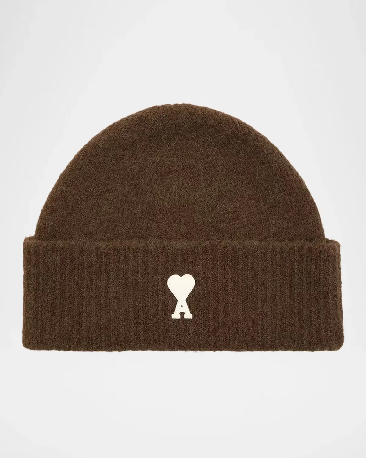 Logo Alpaca-Blend Knit Beanie Hat by Ami Paris
