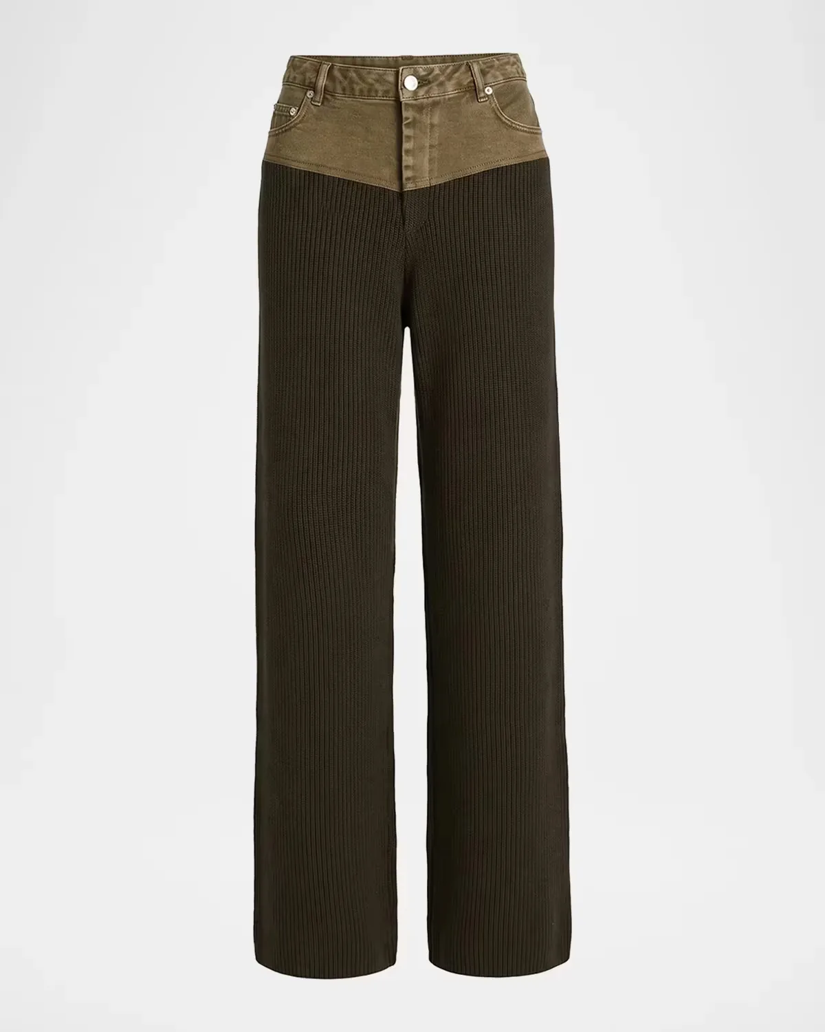 Chani Ribbed Straight-Leg Pants by SEROYA
