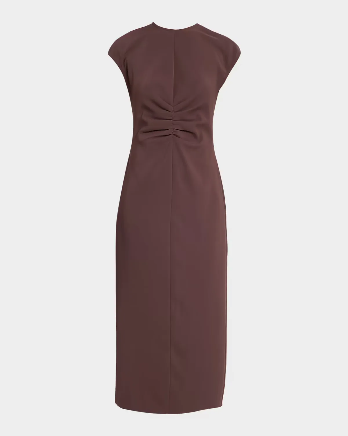 June Ruched Cap-Sleeve Midi Dress by Veronica Beard