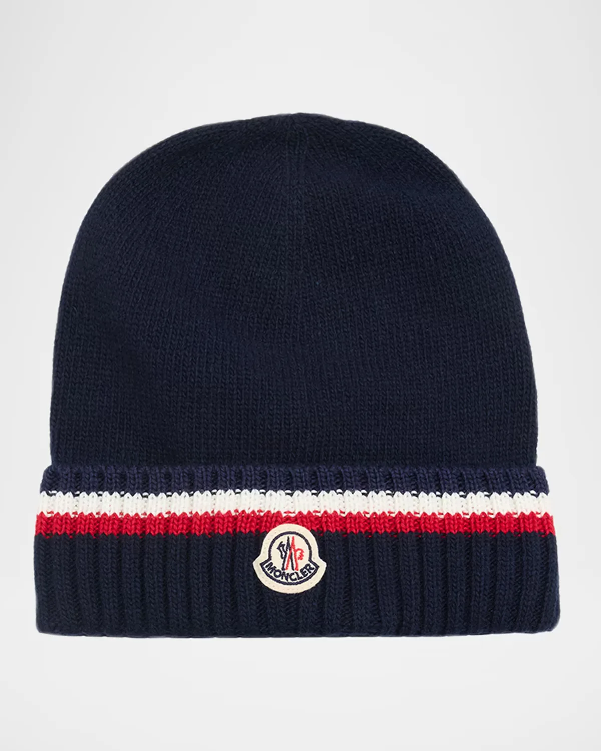 Tricolor-Trimmed Wool & Cashmere Beanie by Moncler