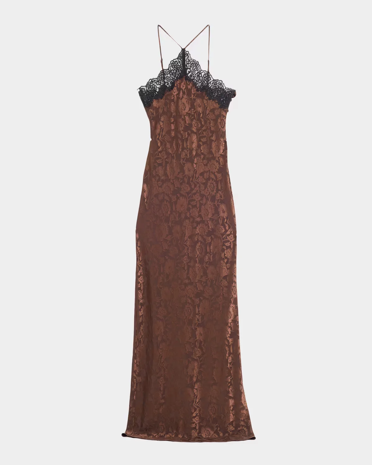 Rue Jacquard Lace-Trim Maxi Dress by Veronica Beard