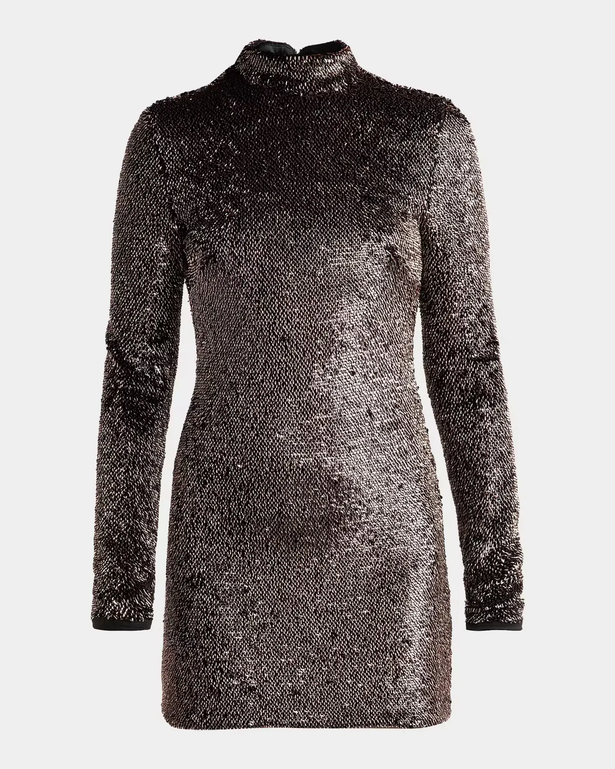 Sylee Textured-Knit Mock-Turtleneck Mini Dress by Veronica Beard