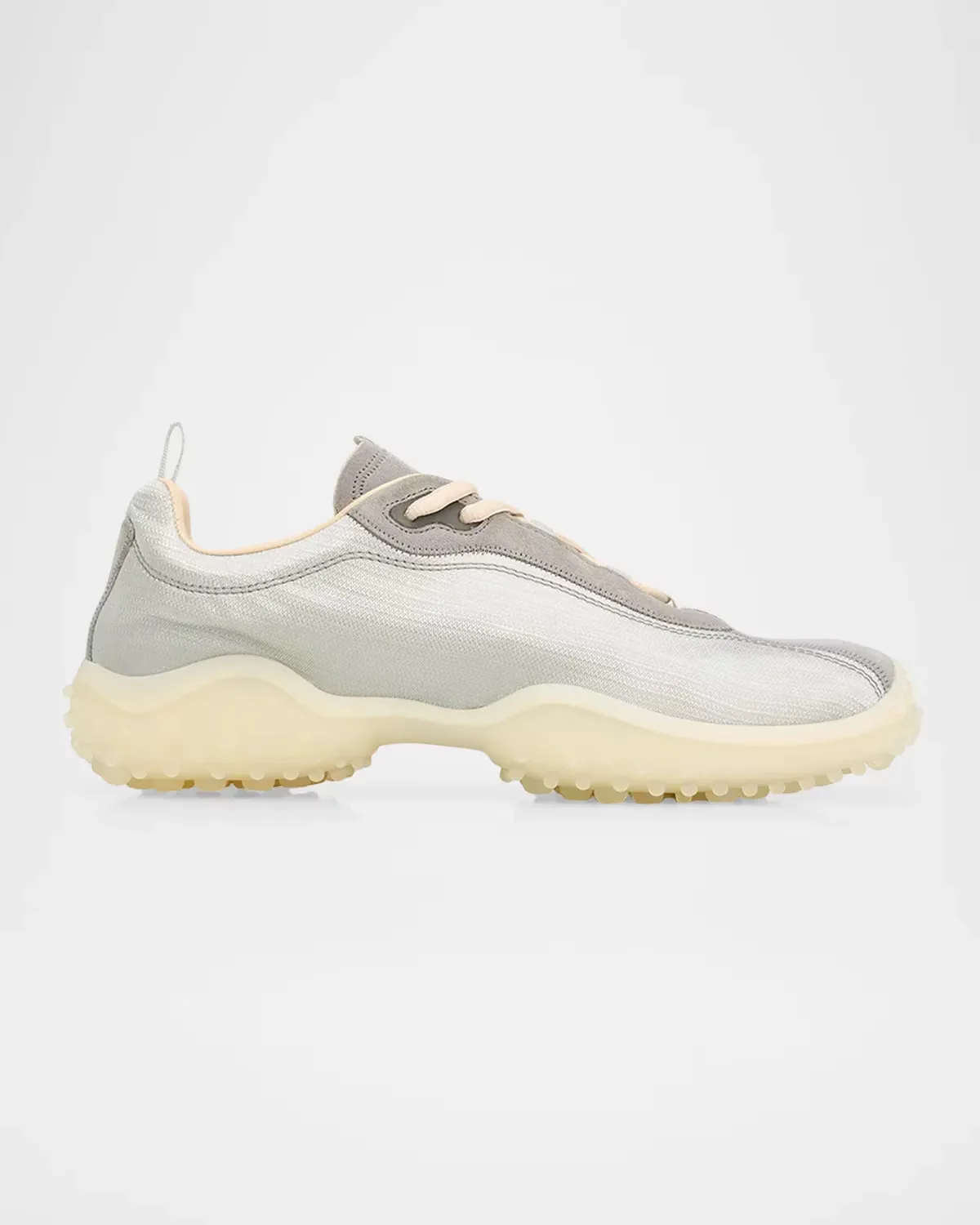 Bubble Metallic Leather Sneakers by Miu Miu