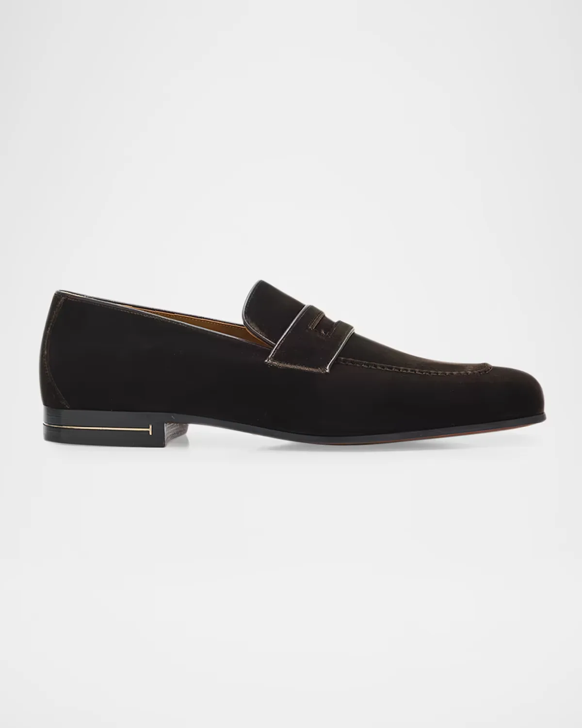 Velvet Apron-Toe Penny Loafers by Tom Ford