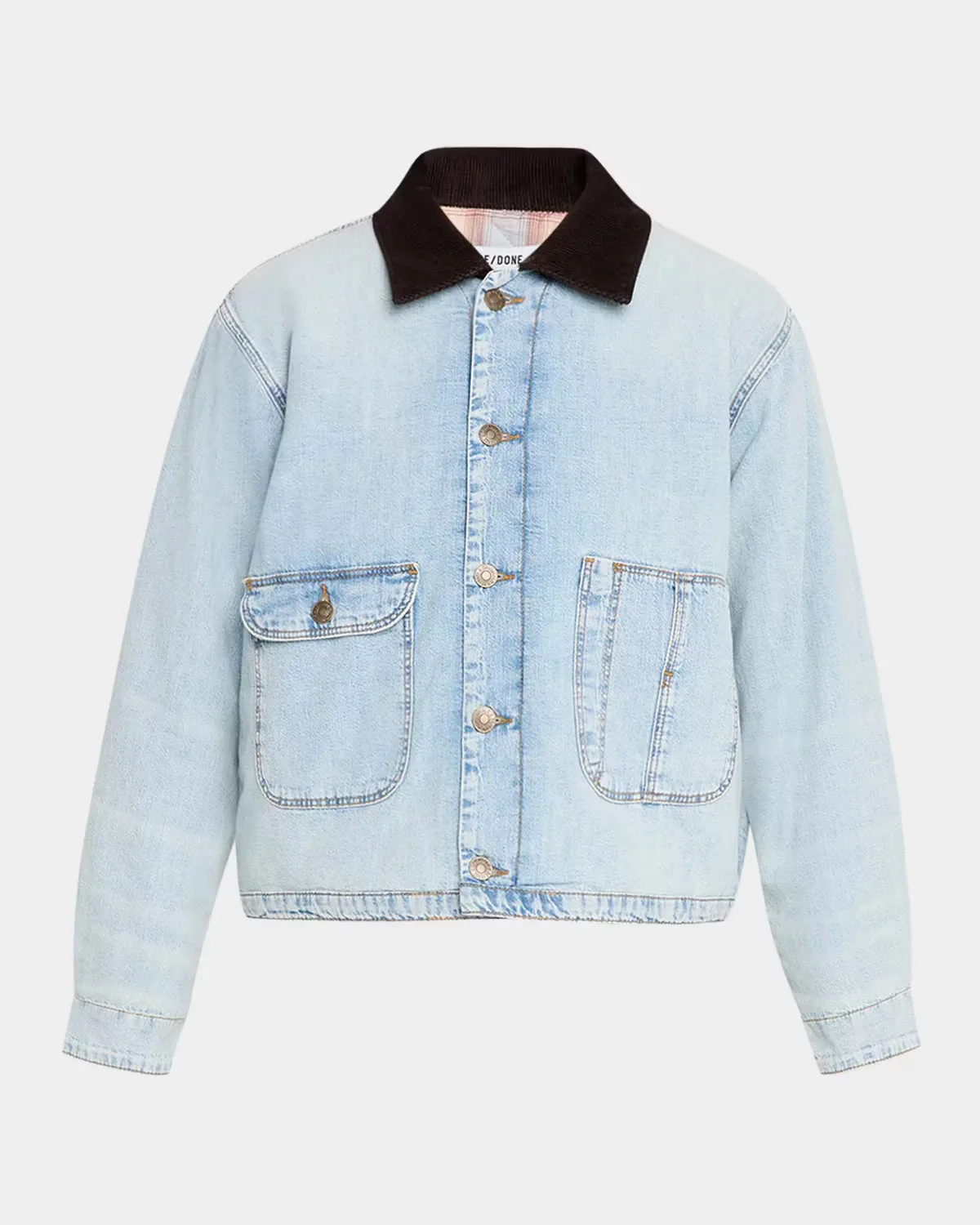 Canyon Corduroy-Collar Denim Jacket by Re/Done