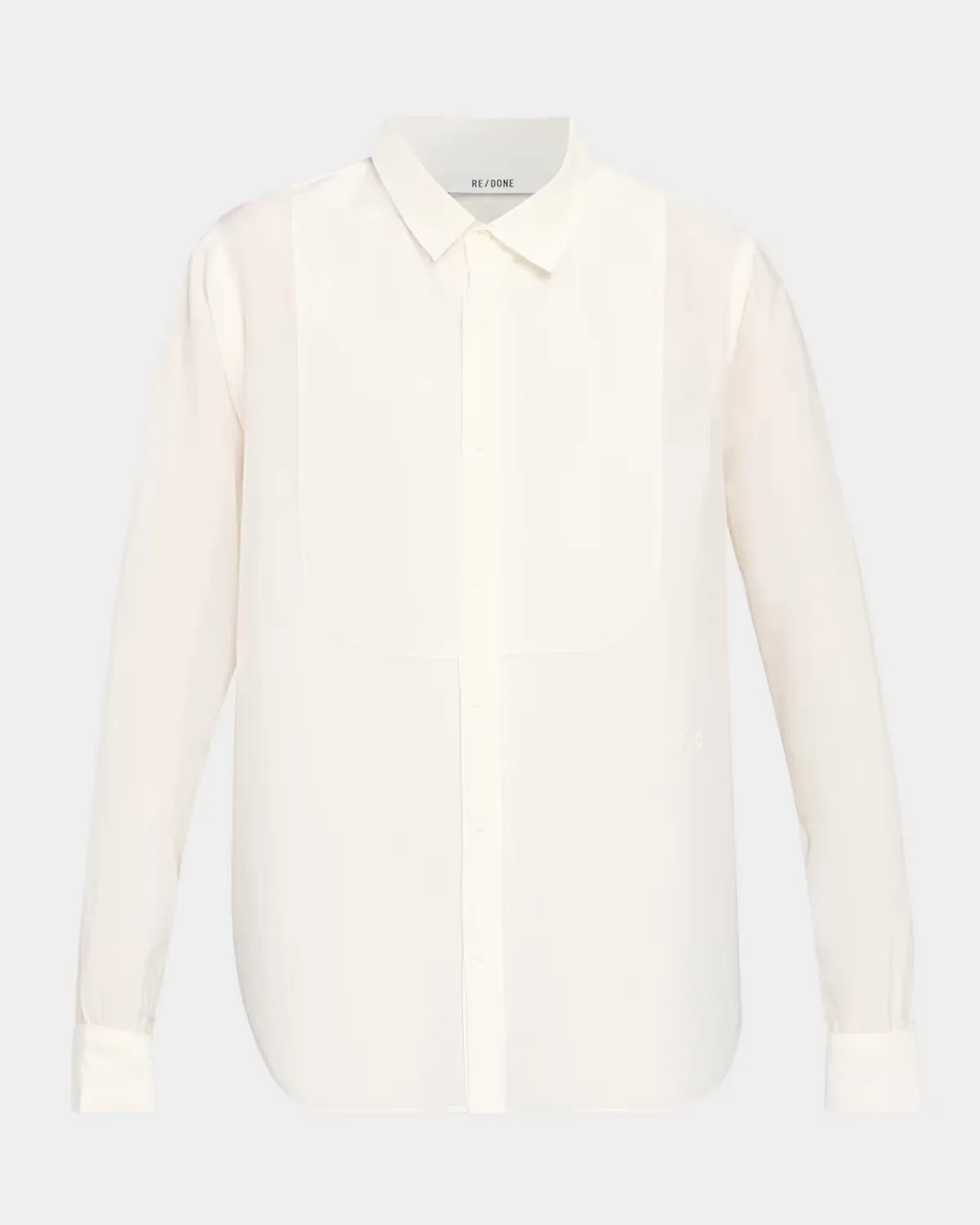 Dillon Cotton-Silk Voile Button-Front Shirt by Re/Done