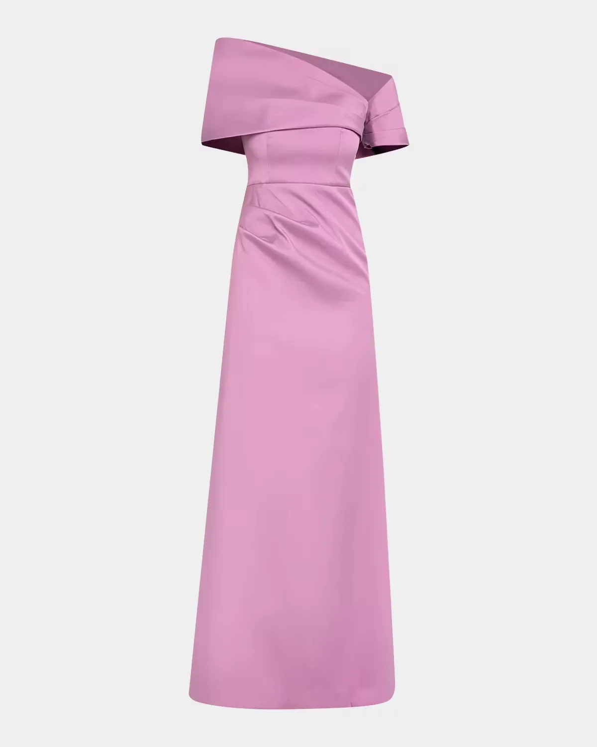 One-Shoulder Stretch Mikado Gown by Teri Jon