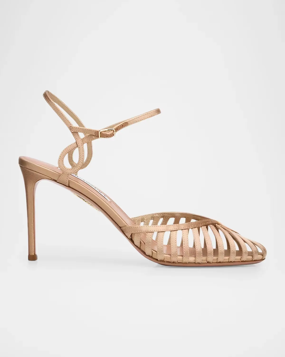 85mm Sweet Surrender Satin Caged Pumps by Aquazzura