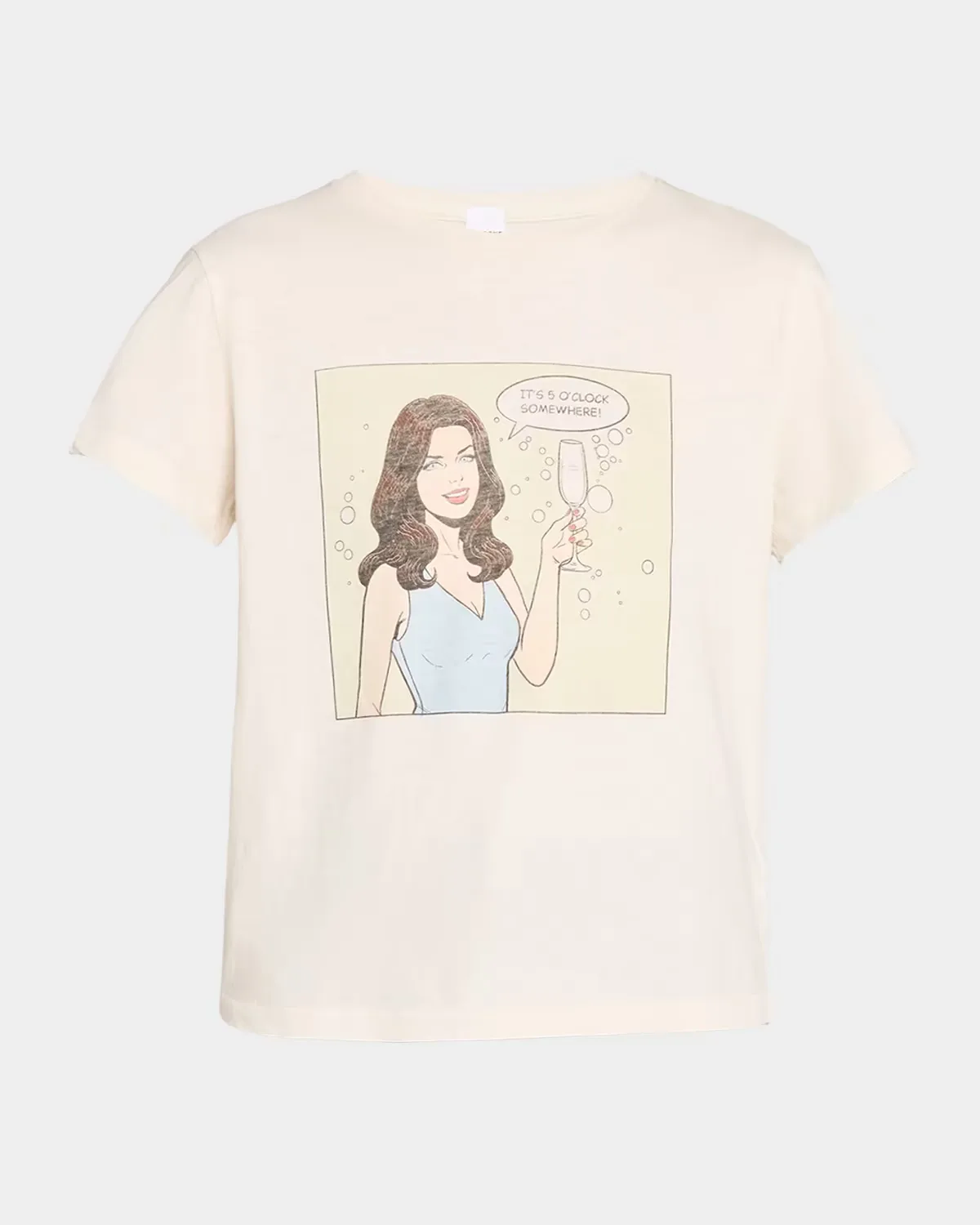 5 O'Clock Graphic-Print Cotton T-Shirt by Re/Done
