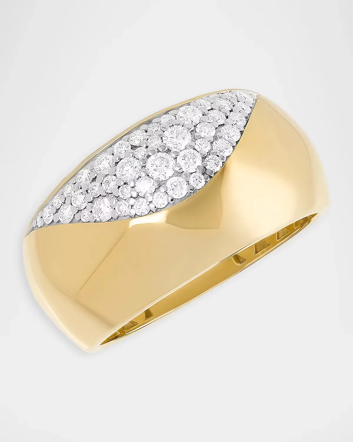 14K Wide Graduated Diamond Ring by Lana