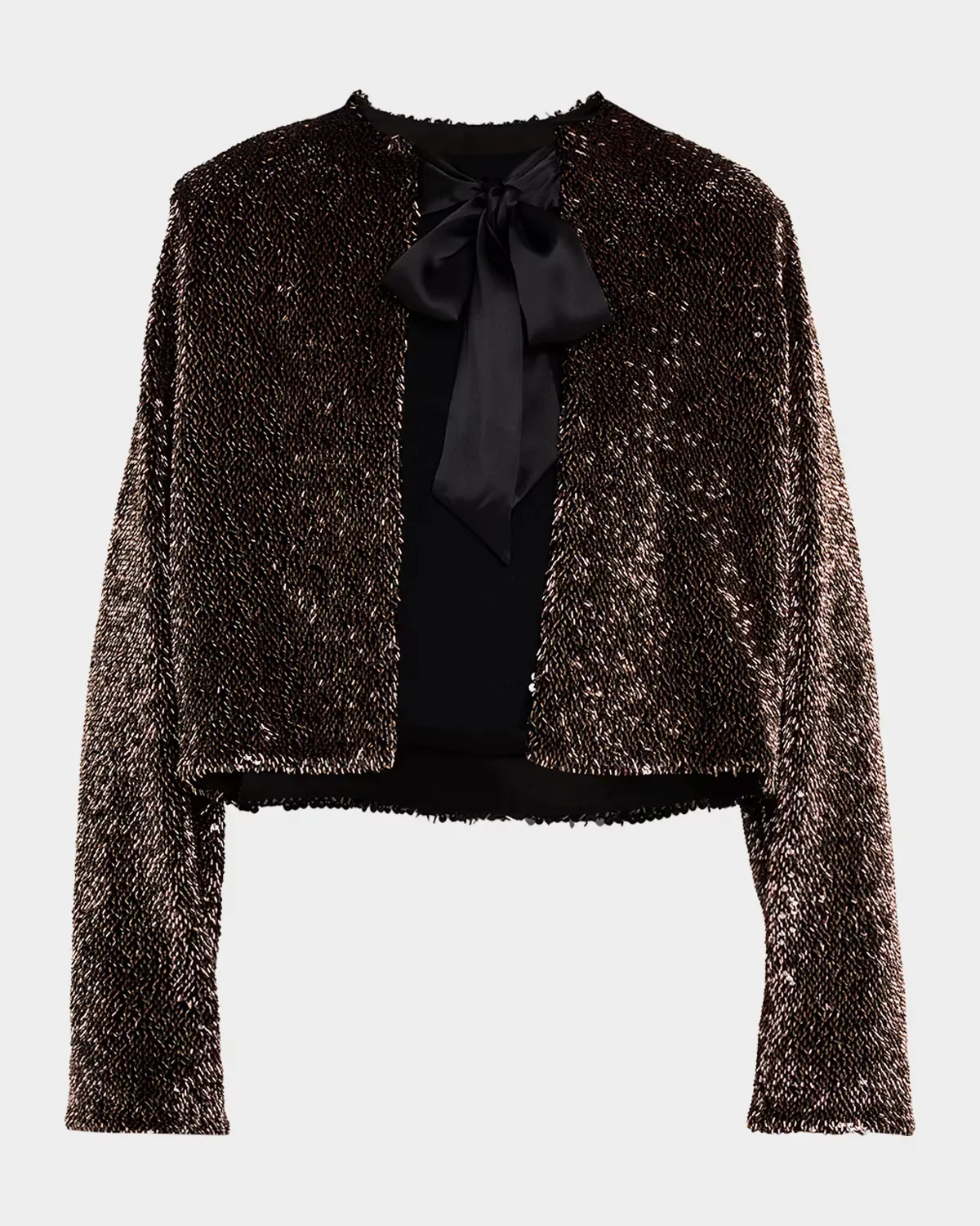 Bancroff Embellished Tie-Neck Jacket by Veronica Beard
