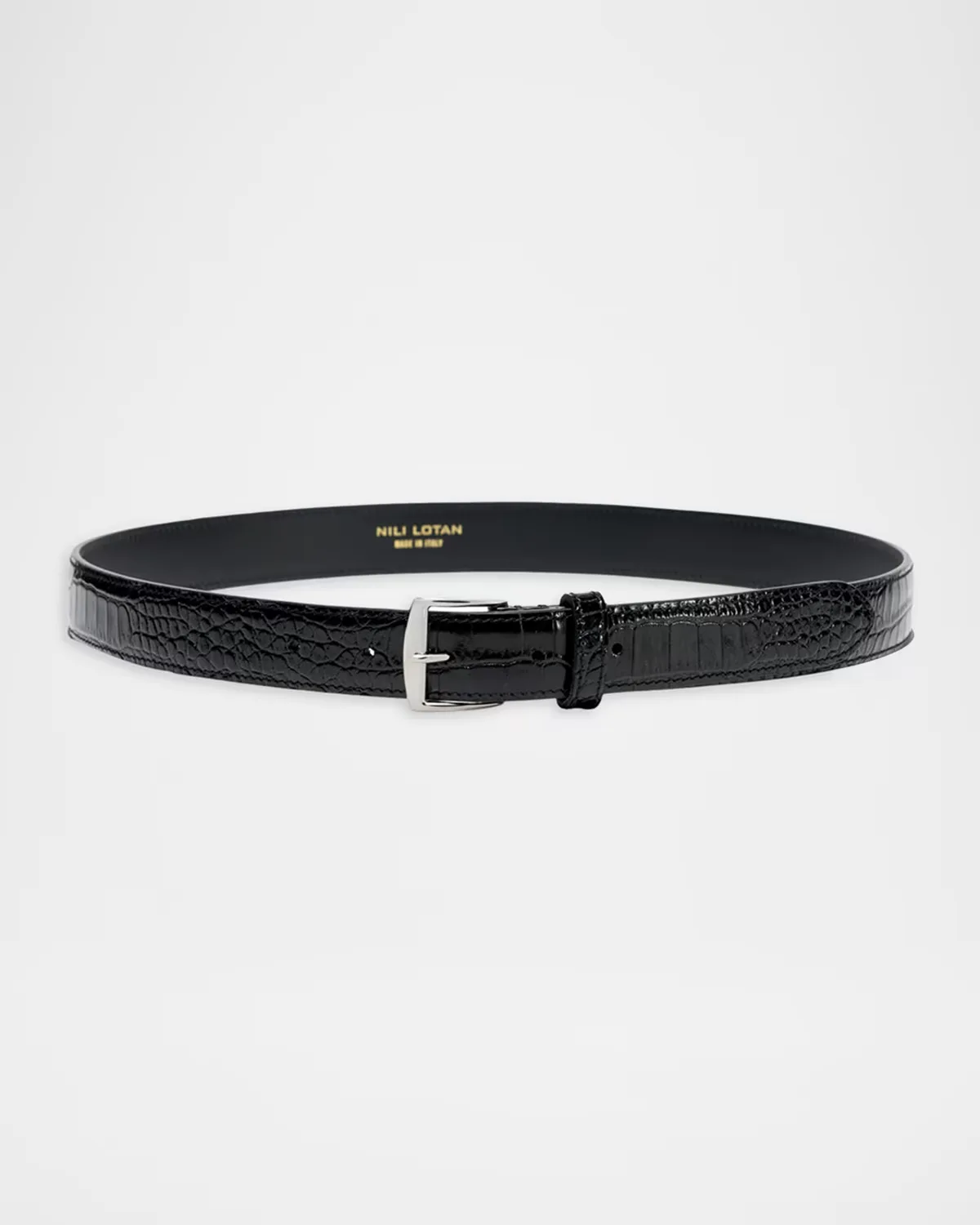 Sloane Lizard-Embossed Leather Belt by Nili Lotan
