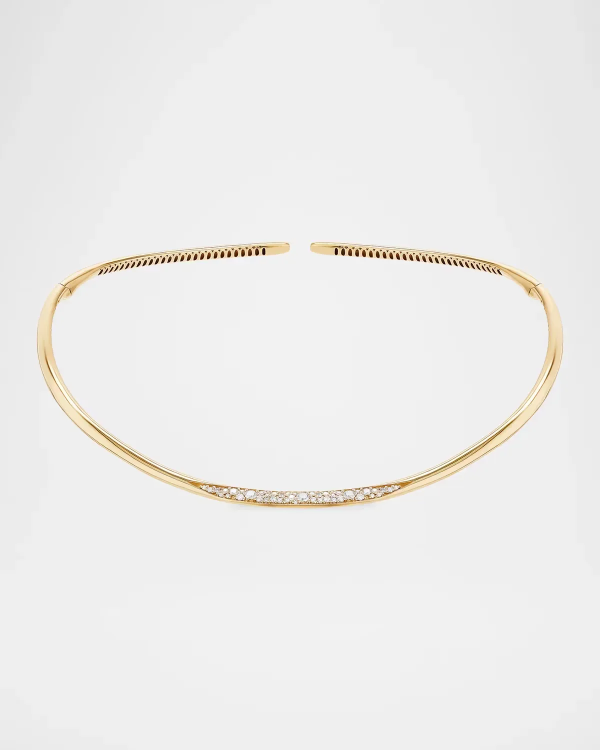 14K Pave Diamond Dipped Hollow Choker Necklace by Lana