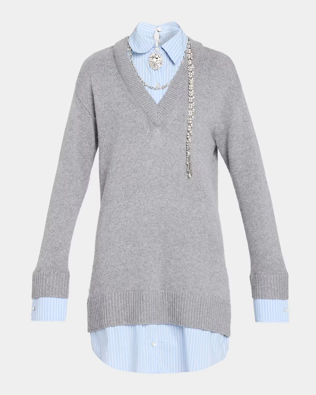 Satina Layered Necklace Mini Dress by Cinq  Sept