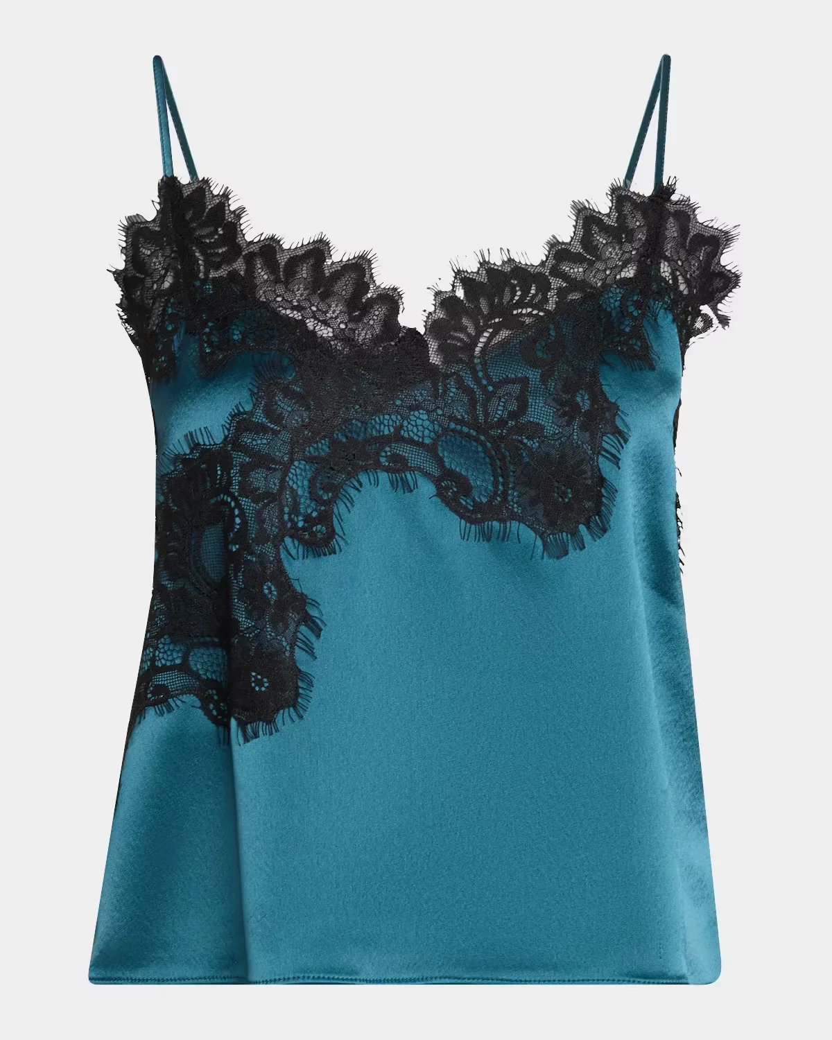 Lace-Trim Satin Top by Cinq  Sept