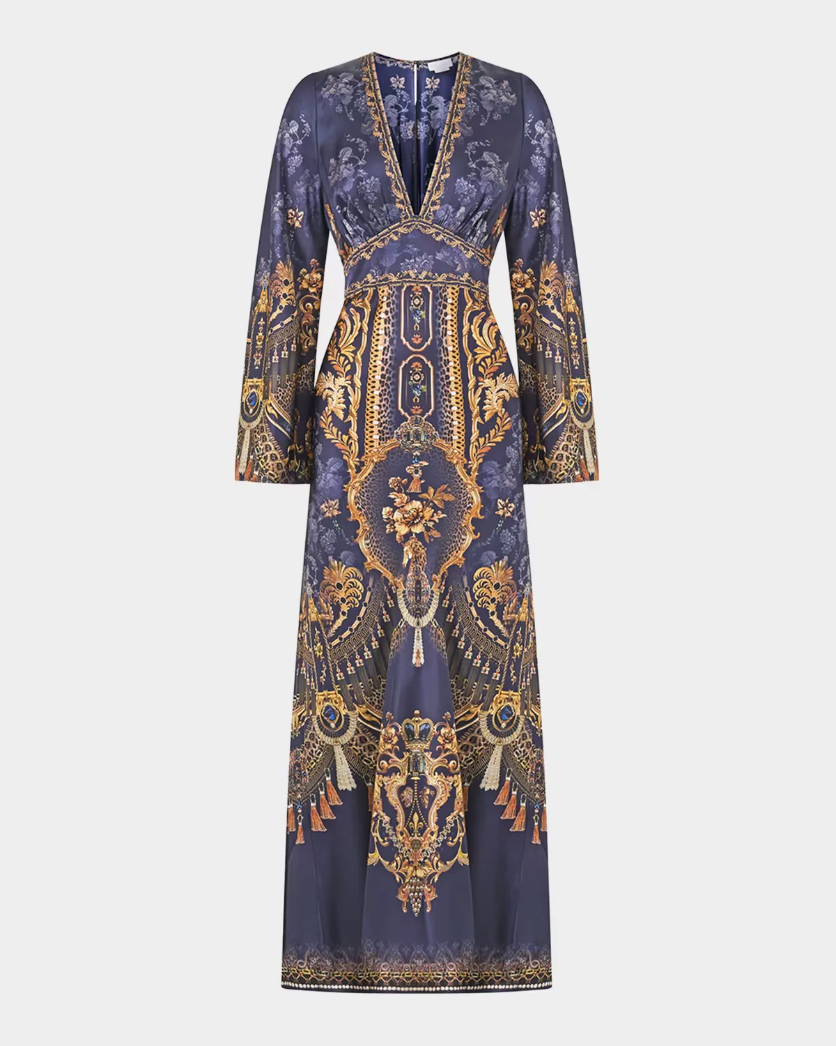 Baroque V-Neck Maxi Dress by Camilla