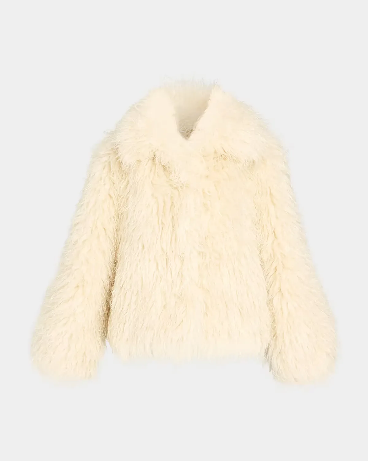 Curly Faux Fur Jacket by Cinq  Sept