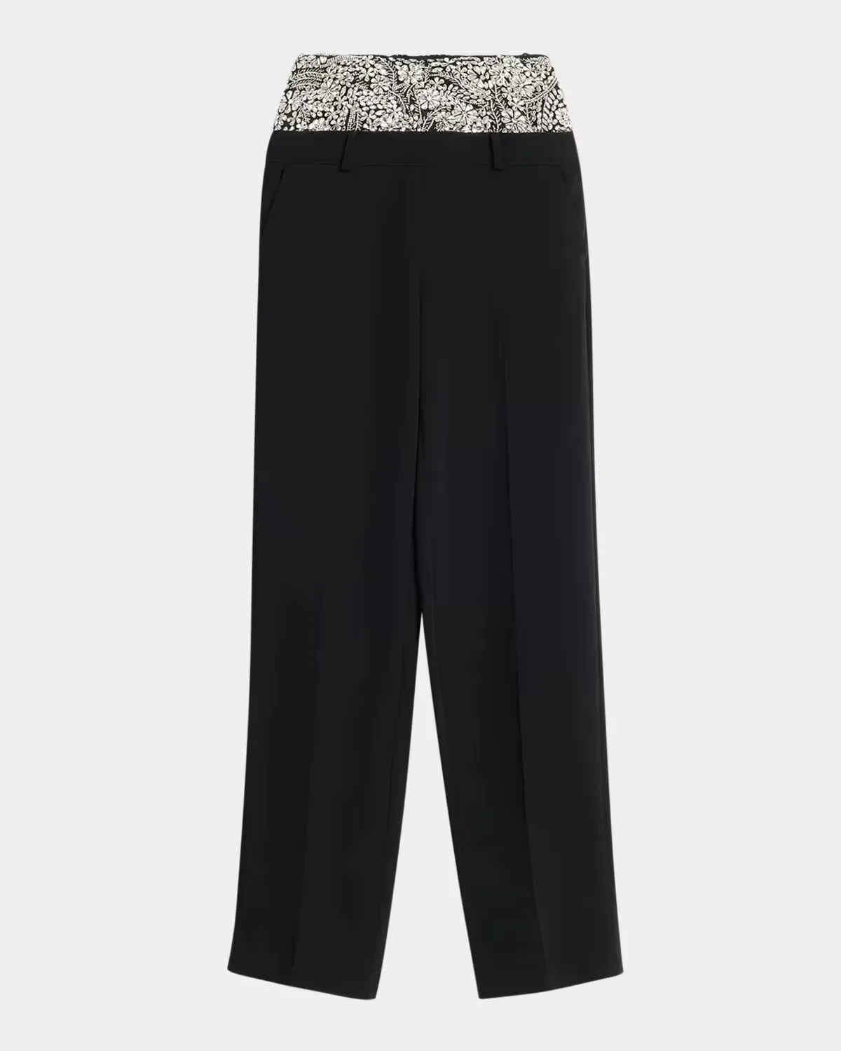 Dionne Crystal Ivy Double-Waistband Trousers by Cinq  Sept